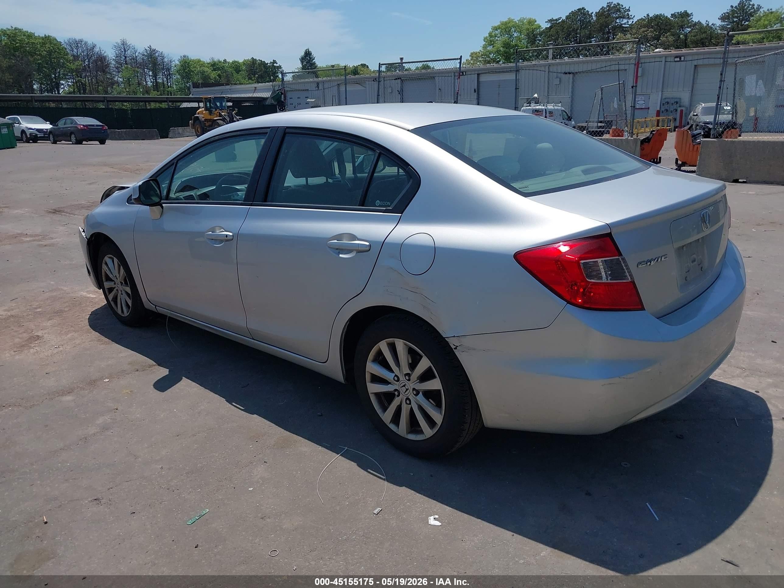 2012 Honda Civic Ex Silver vin: 19XFB2F85CE319371