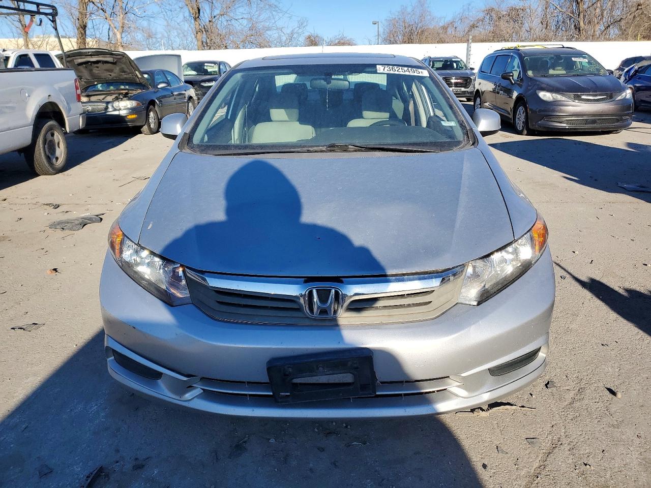 2012 Honda Civic Ex Silver vin: 19XFB2F85CE343816