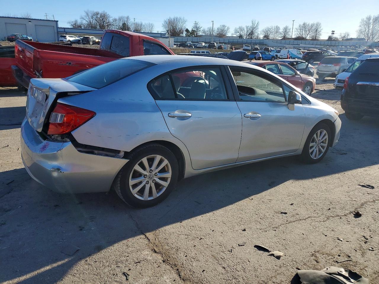2012 Honda Civic Ex Silver vin: 19XFB2F85CE343816