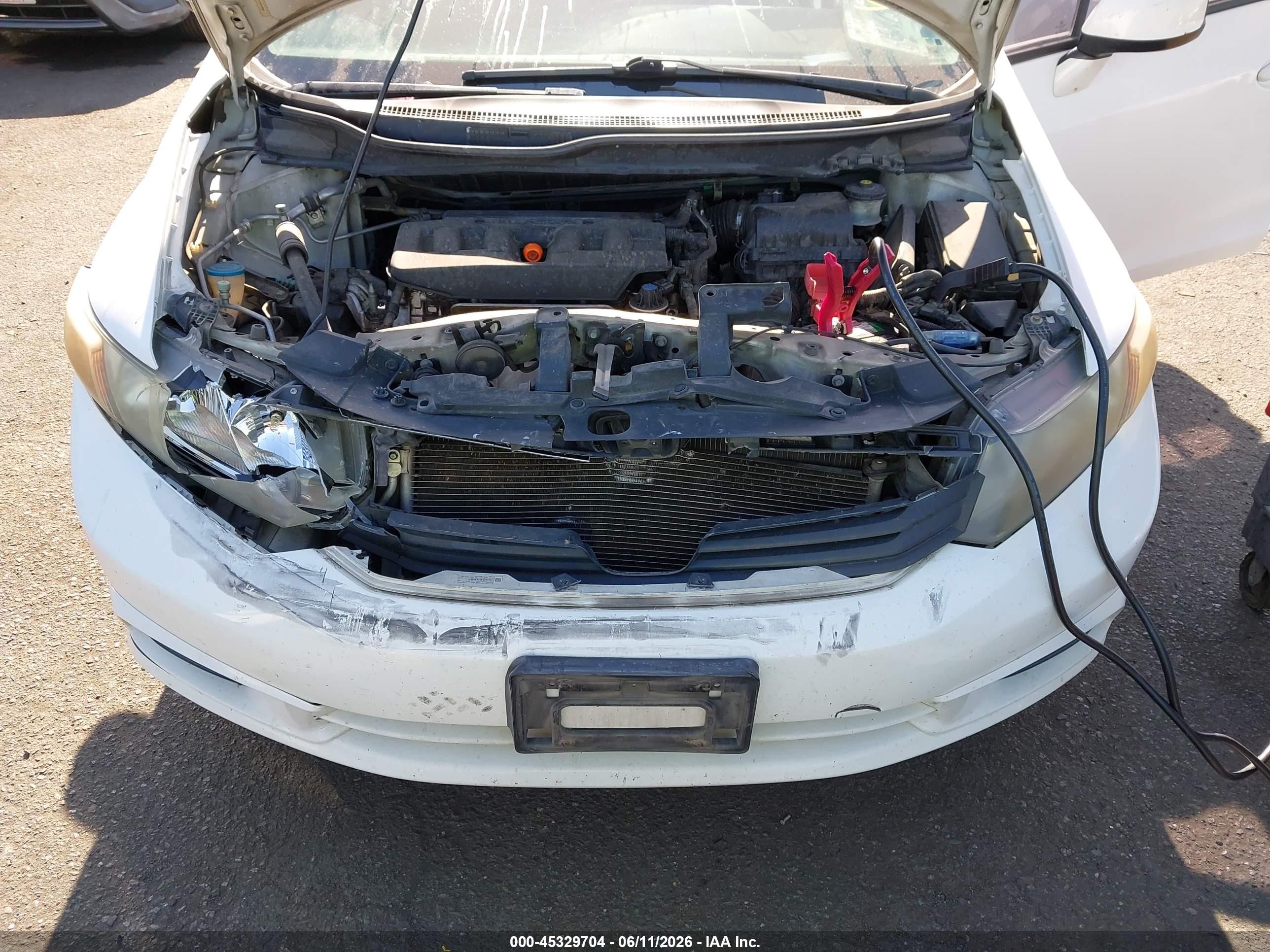 2012 Honda Civic Ex White vin: 19XFB2F85CE353374