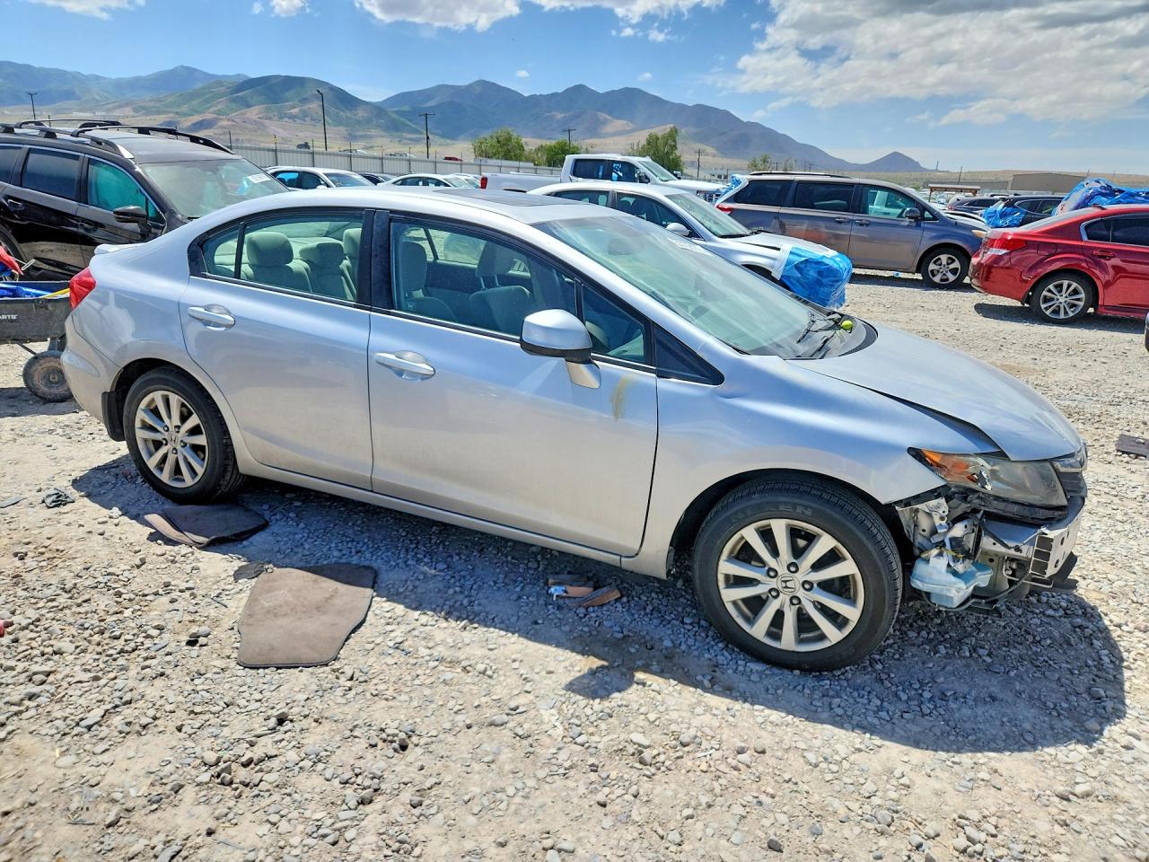 2012 Honda Civic Ex Silver vin: 19XFB2F85CE353441
