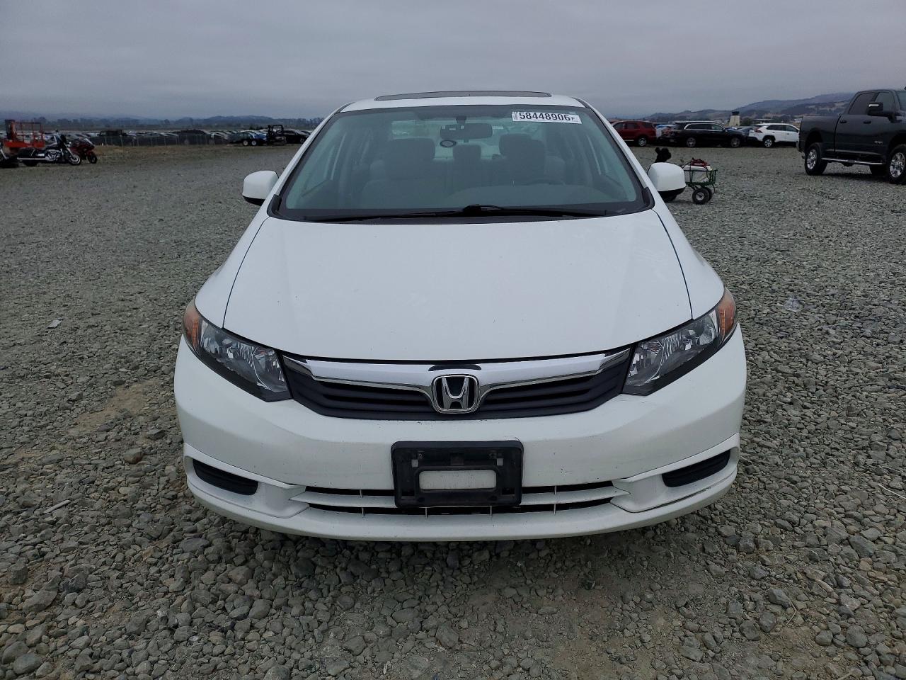 2012 Honda Civic Ex White vin: 19XFB2F85CE387895