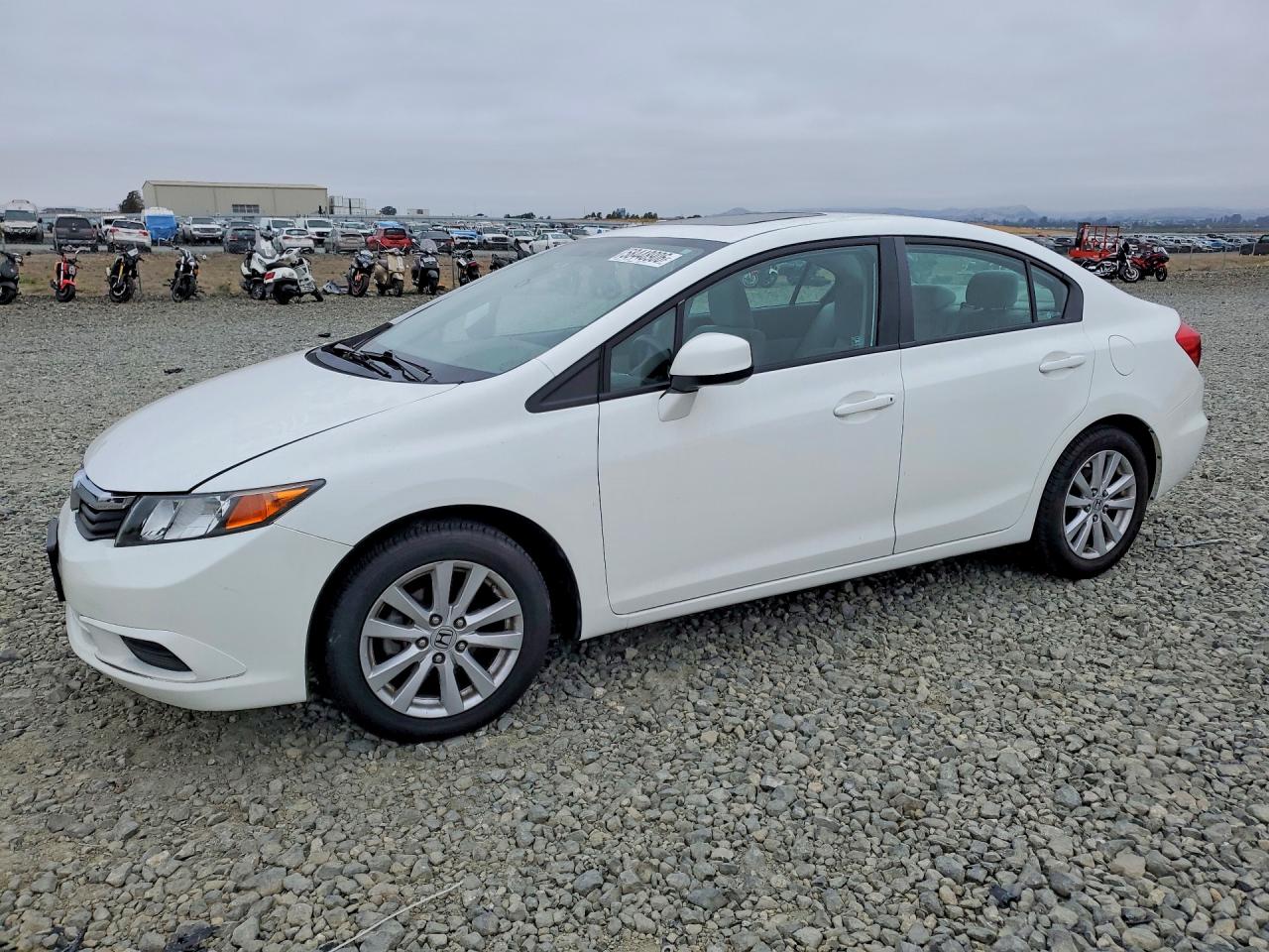 2012 Honda Civic Ex White vin: 19XFB2F85CE387895