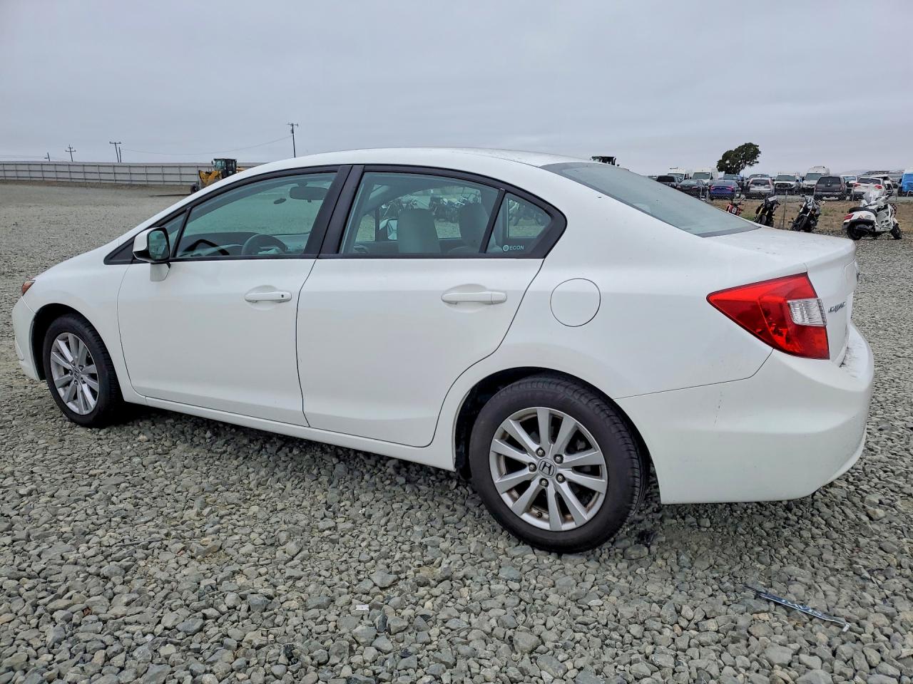 2012 Honda Civic Ex White vin: 19XFB2F85CE387895