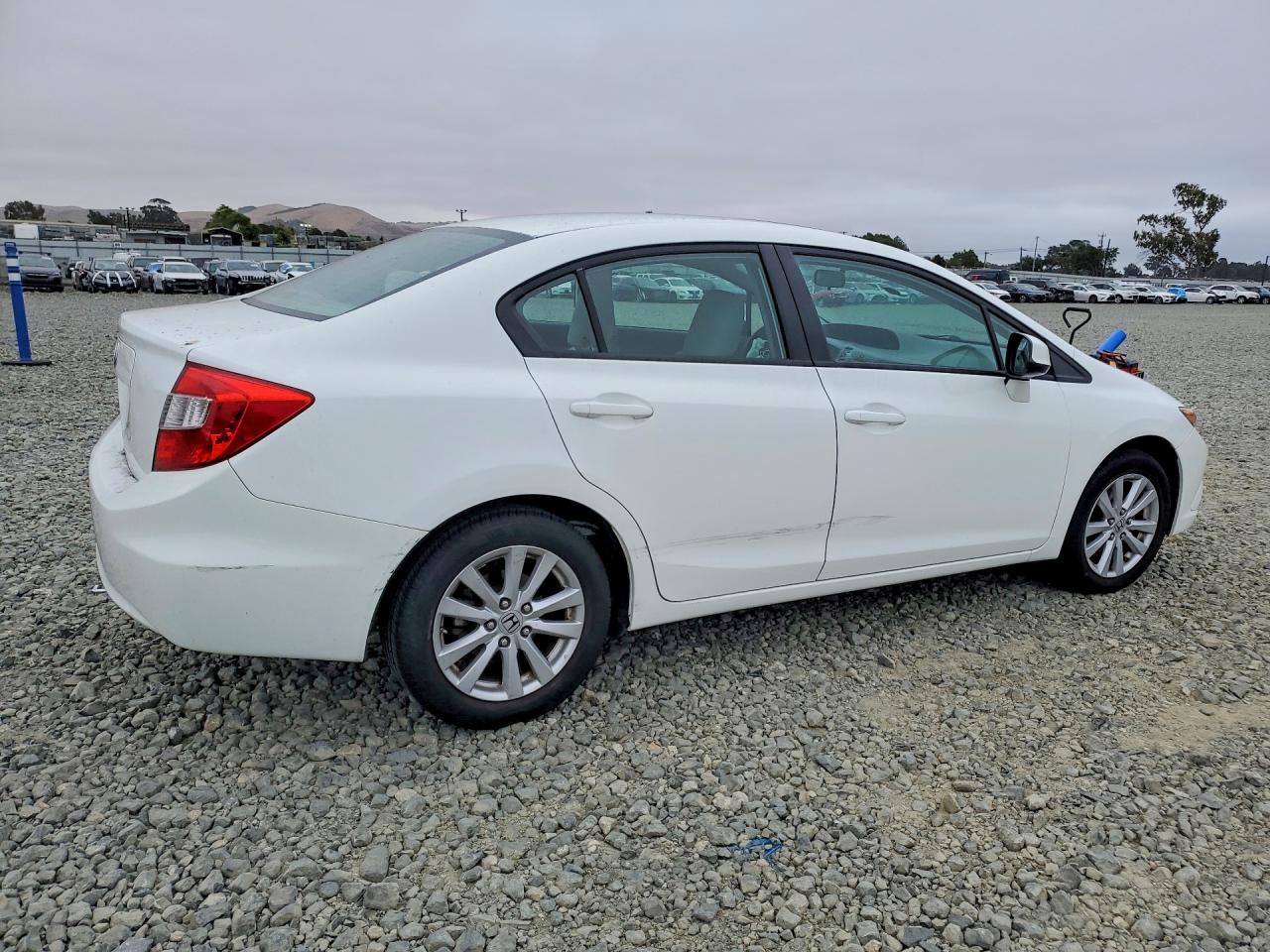 2012 Honda Civic Ex White vin: 19XFB2F85CE387895