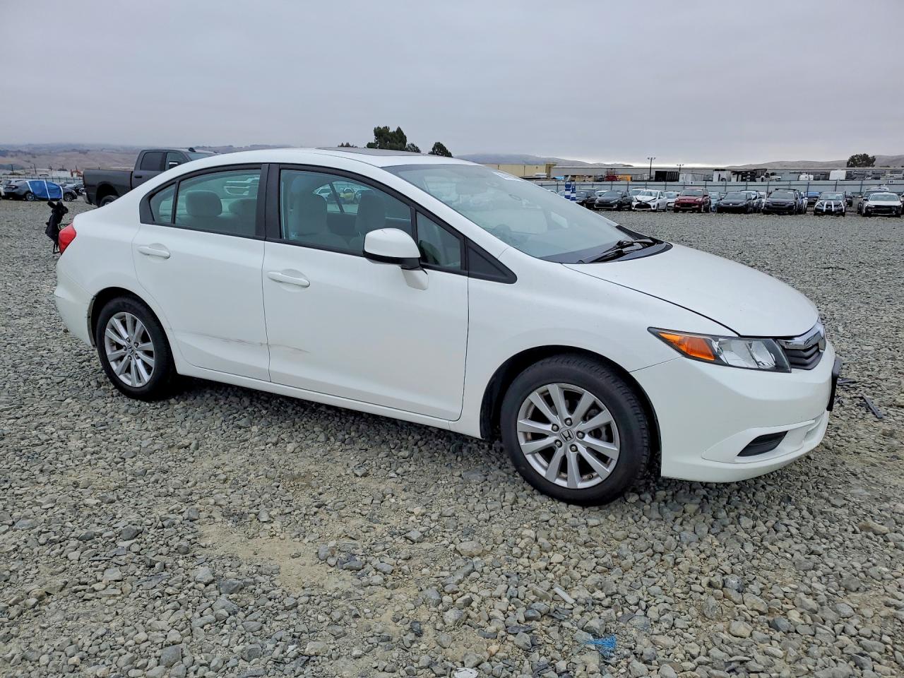 2012 Honda Civic Ex White vin: 19XFB2F85CE387895