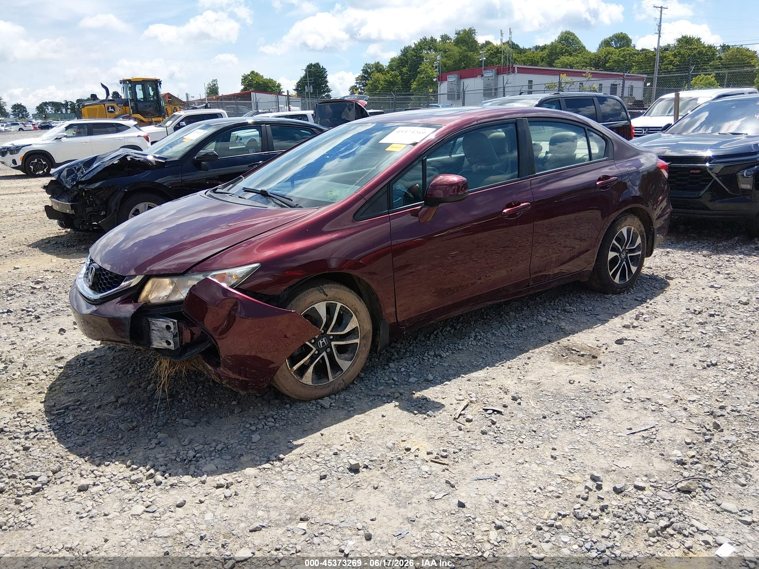 2013 Honda Civic Ex Maroon vin: 19XFB2F85DE026328
