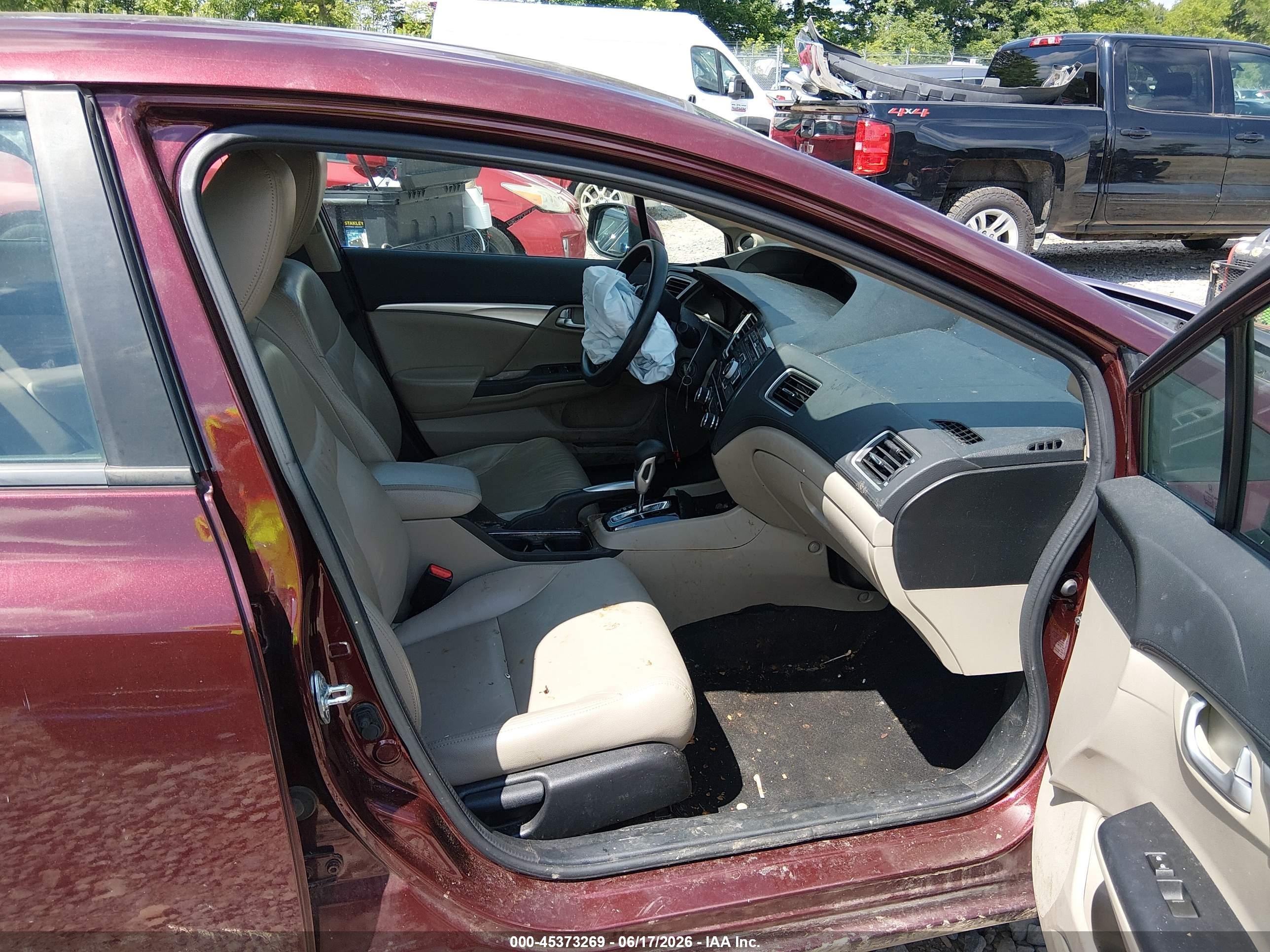 2013 Honda Civic Ex Maroon vin: 19XFB2F85DE026328