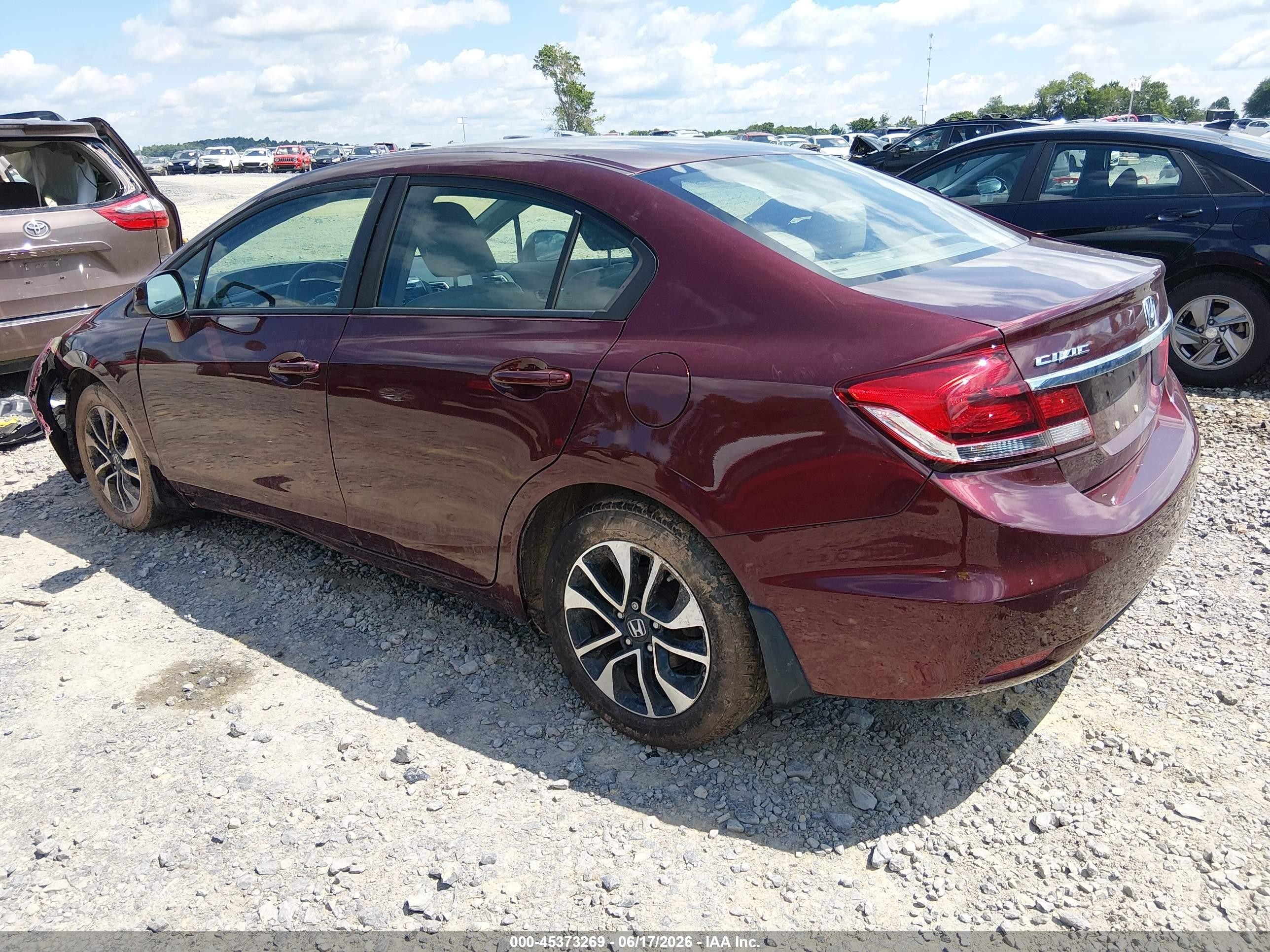 2013 Honda Civic Ex Maroon vin: 19XFB2F85DE026328