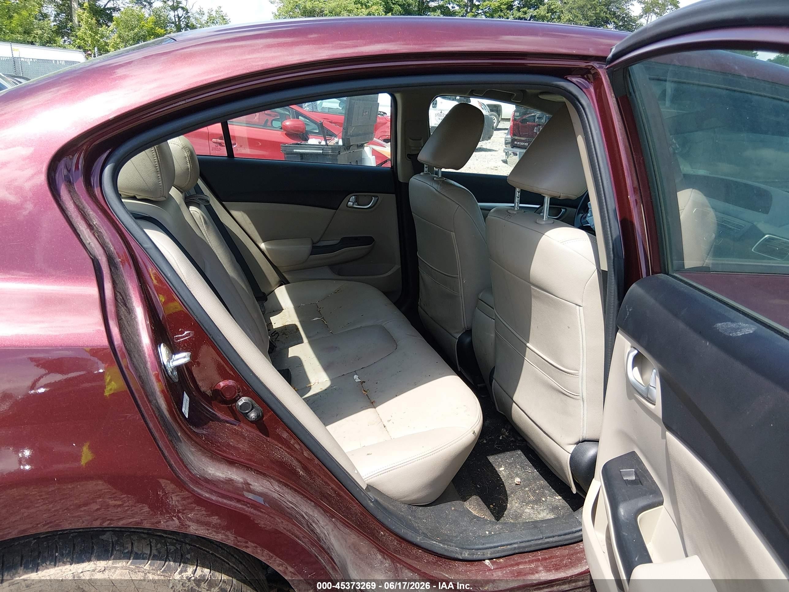 2013 Honda Civic Ex Maroon vin: 19XFB2F85DE026328