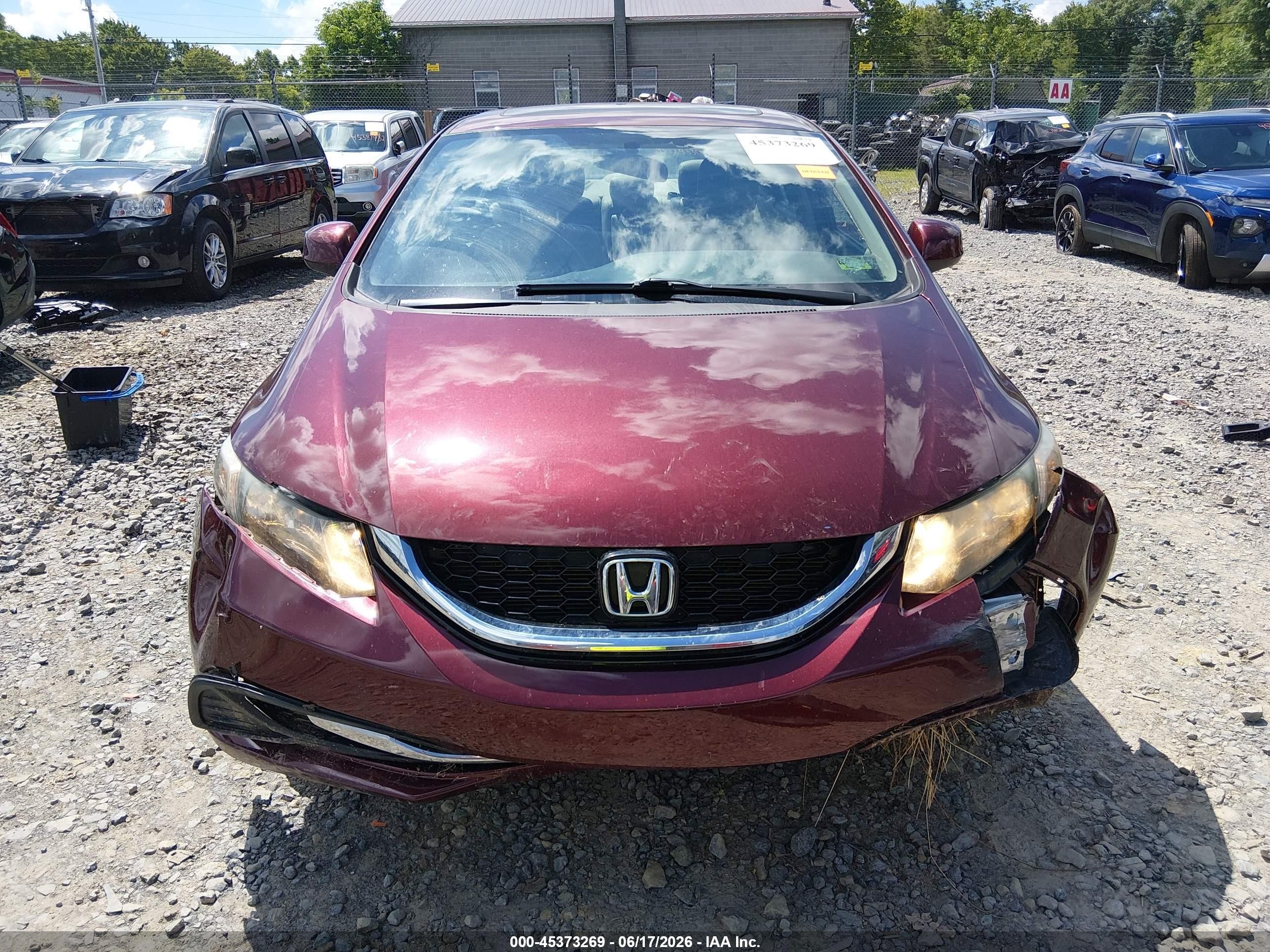 2013 Honda Civic Ex Maroon vin: 19XFB2F85DE026328