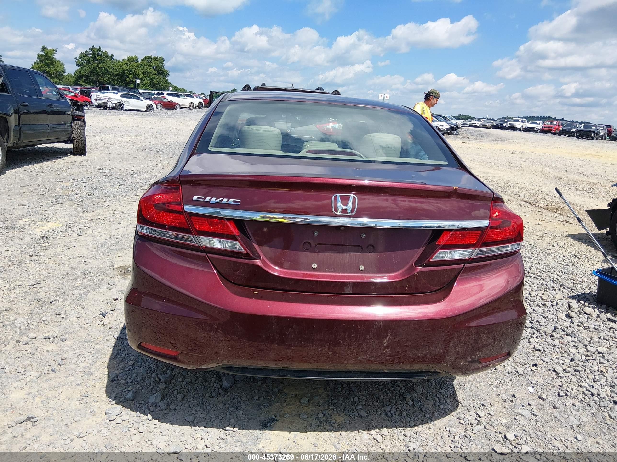 2013 Honda Civic Ex Maroon vin: 19XFB2F85DE026328