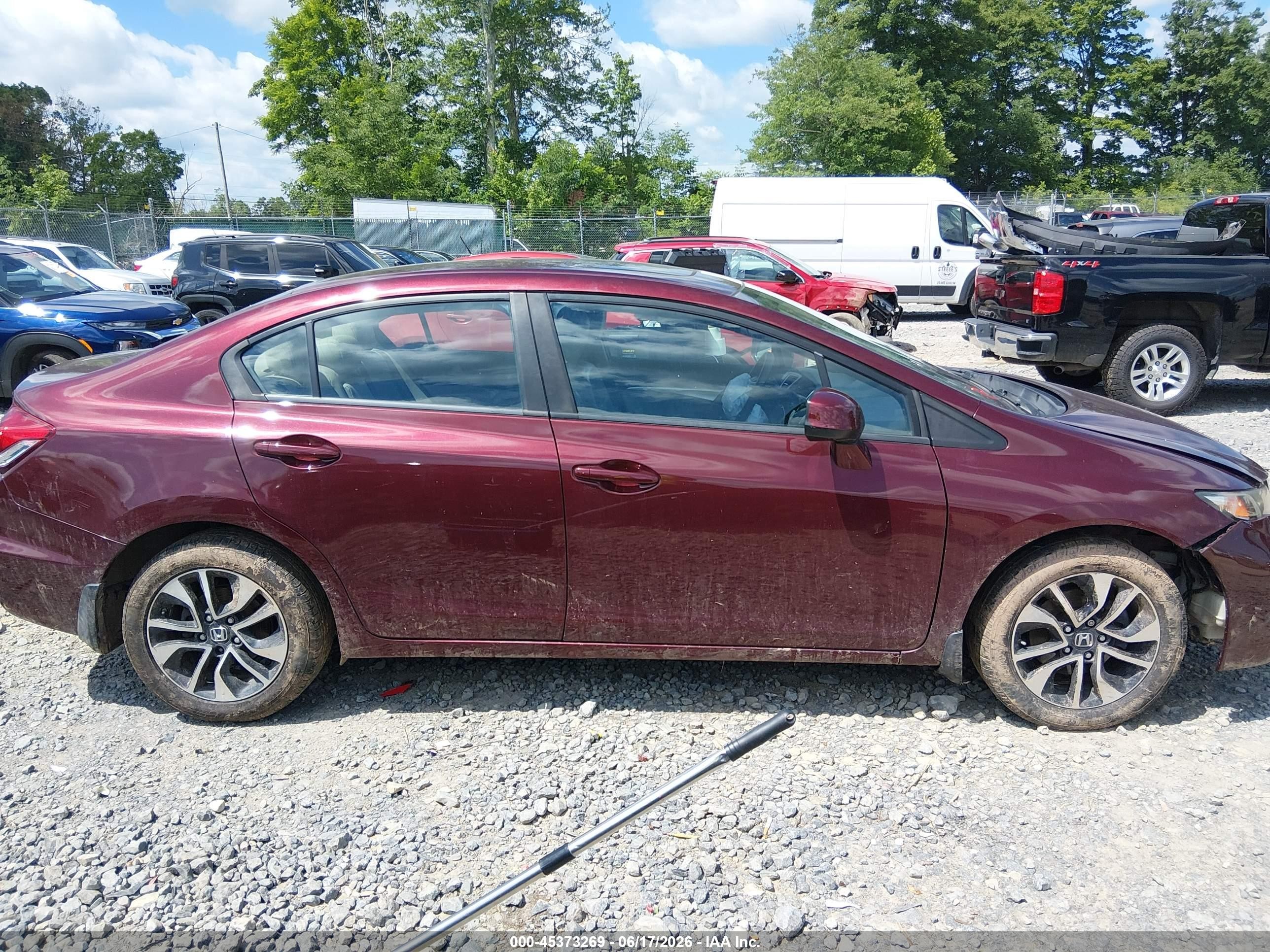 2013 Honda Civic Ex Maroon vin: 19XFB2F85DE026328