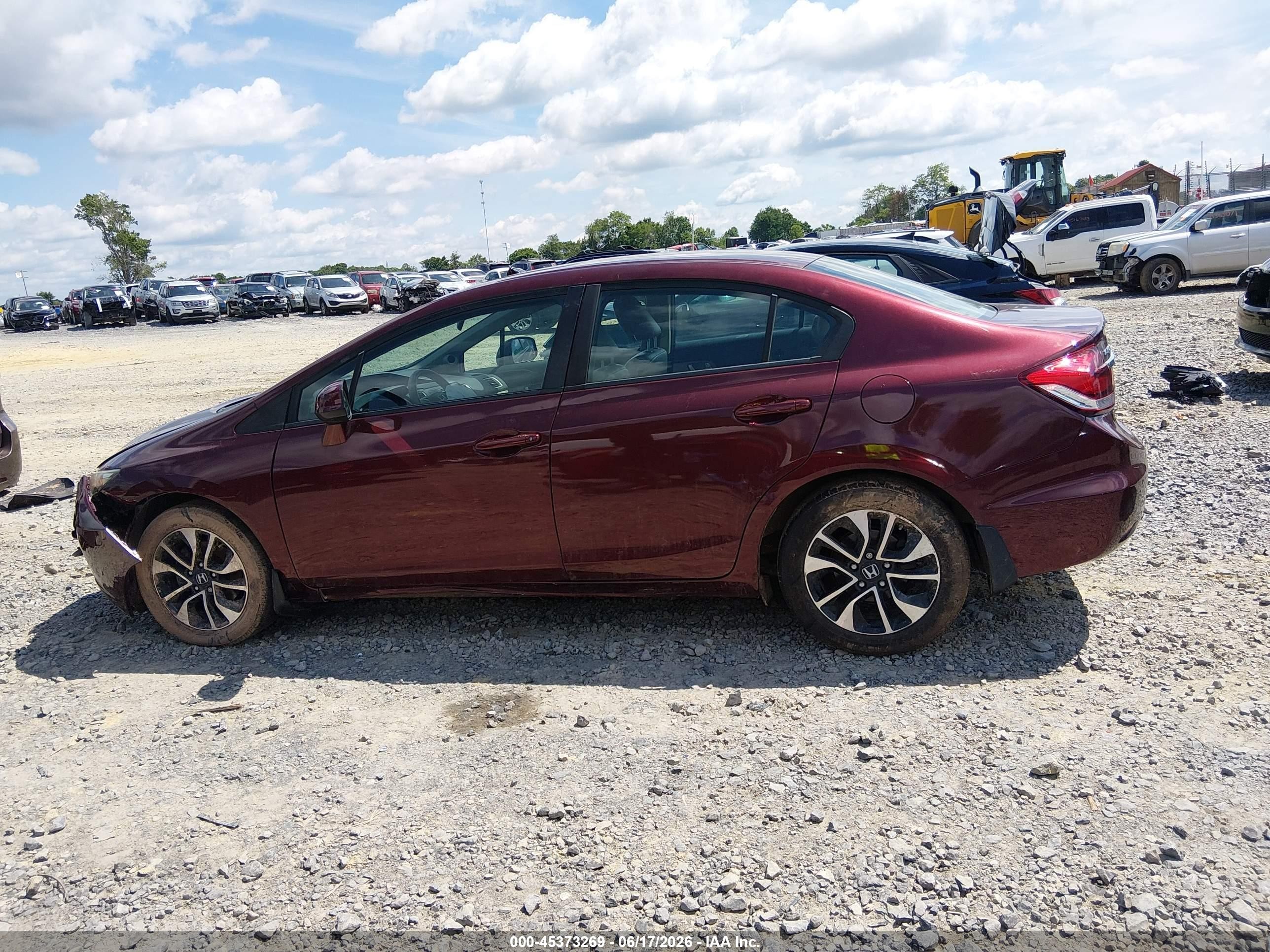 2013 Honda Civic Ex Maroon vin: 19XFB2F85DE026328