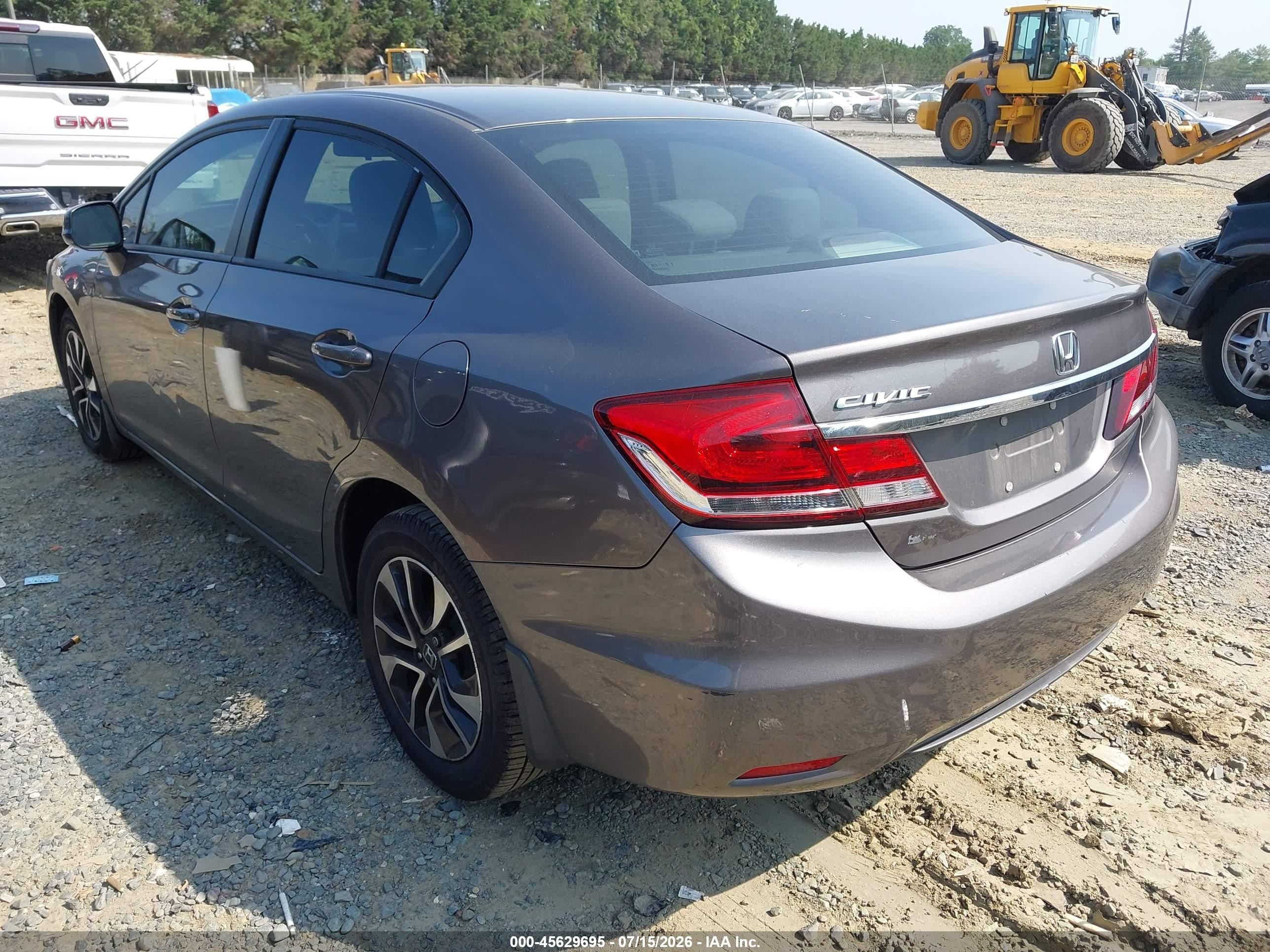 2013 Honda Civic Ex Gray vin: 19XFB2F85DE058468