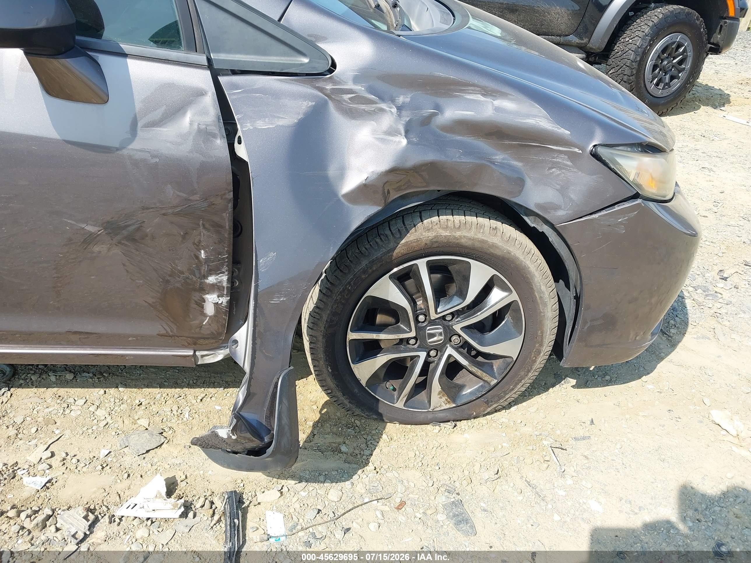 2013 Honda Civic Ex Gray vin: 19XFB2F85DE058468