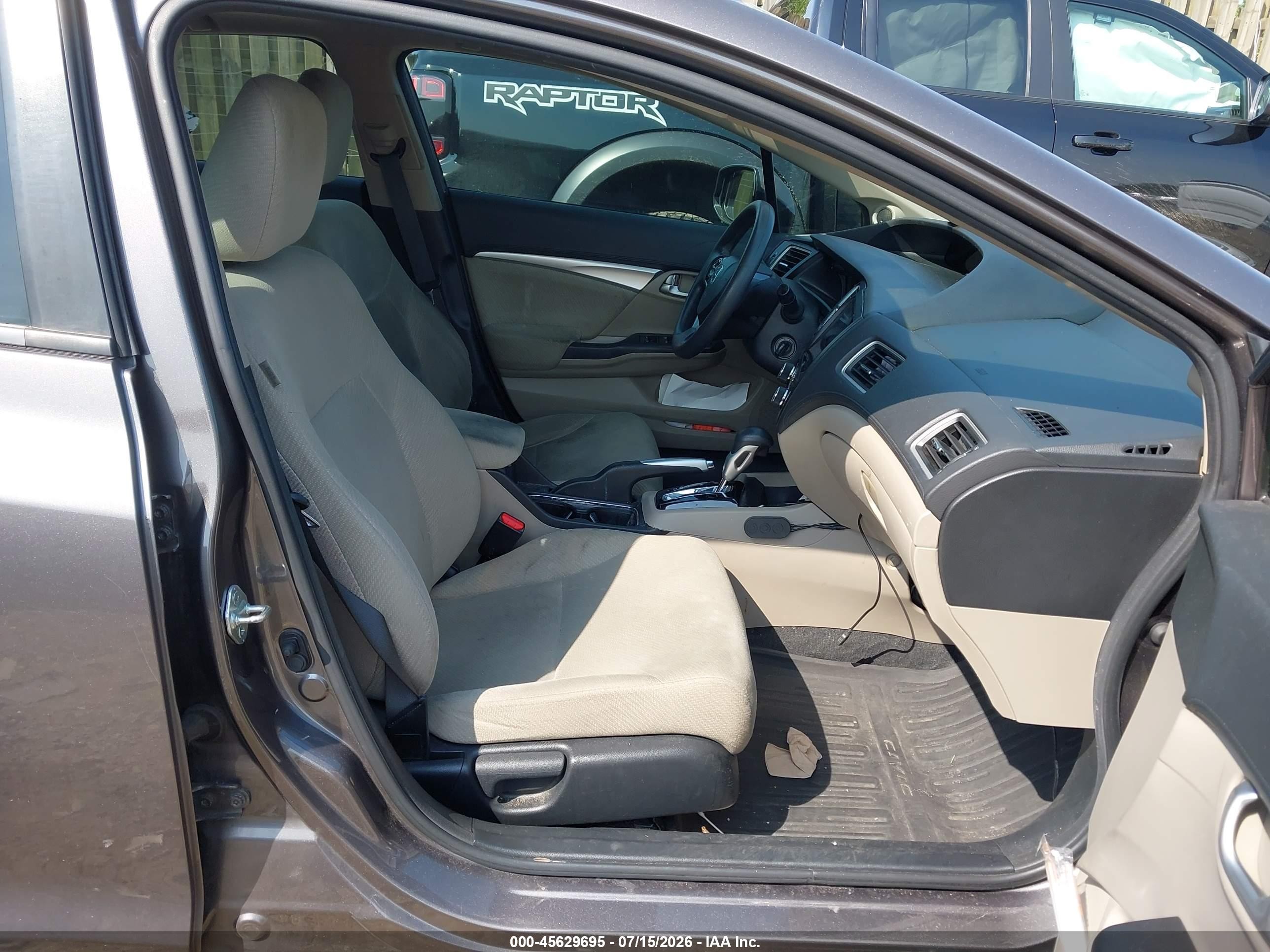 2013 Honda Civic Ex Gray vin: 19XFB2F85DE058468