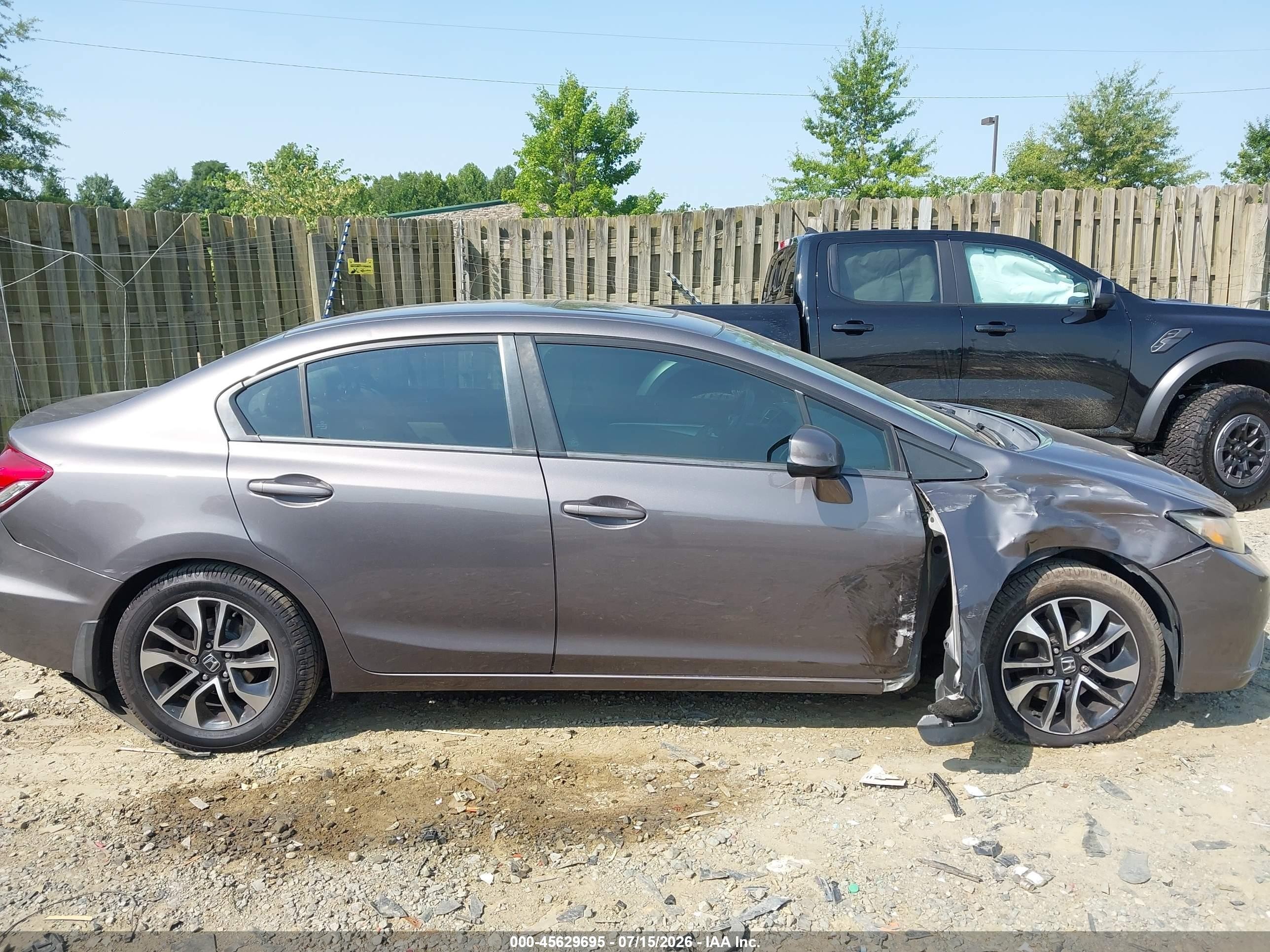 2013 Honda Civic Ex Gray vin: 19XFB2F85DE058468