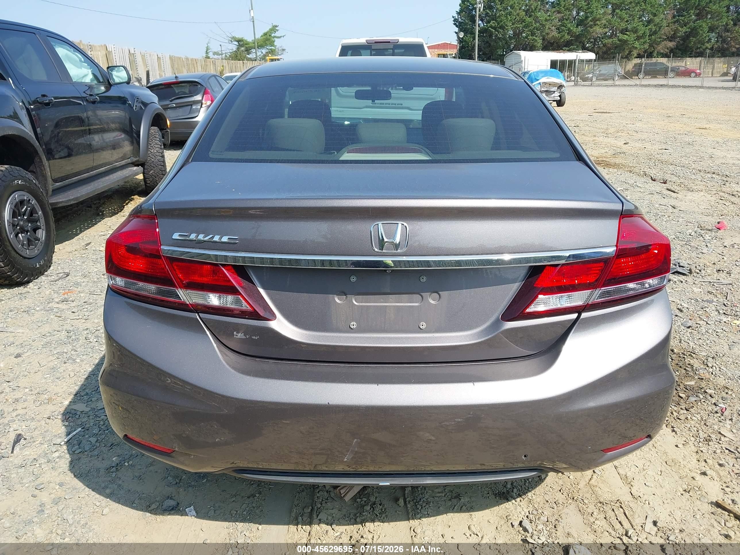 2013 Honda Civic Ex Gray vin: 19XFB2F85DE058468