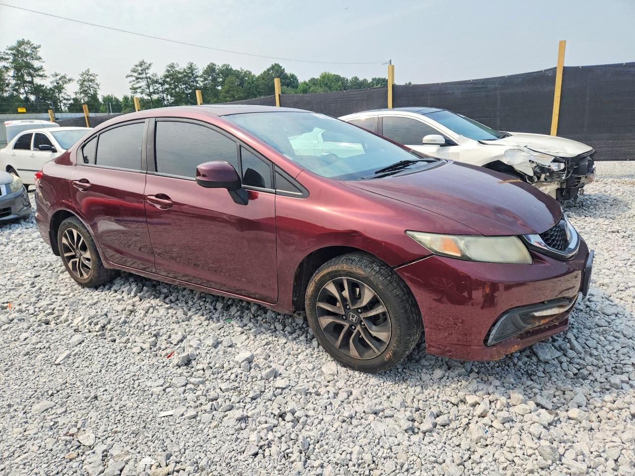 2013 Honda Civic Ex Burgundy vin: 19XFB2F85DE069079