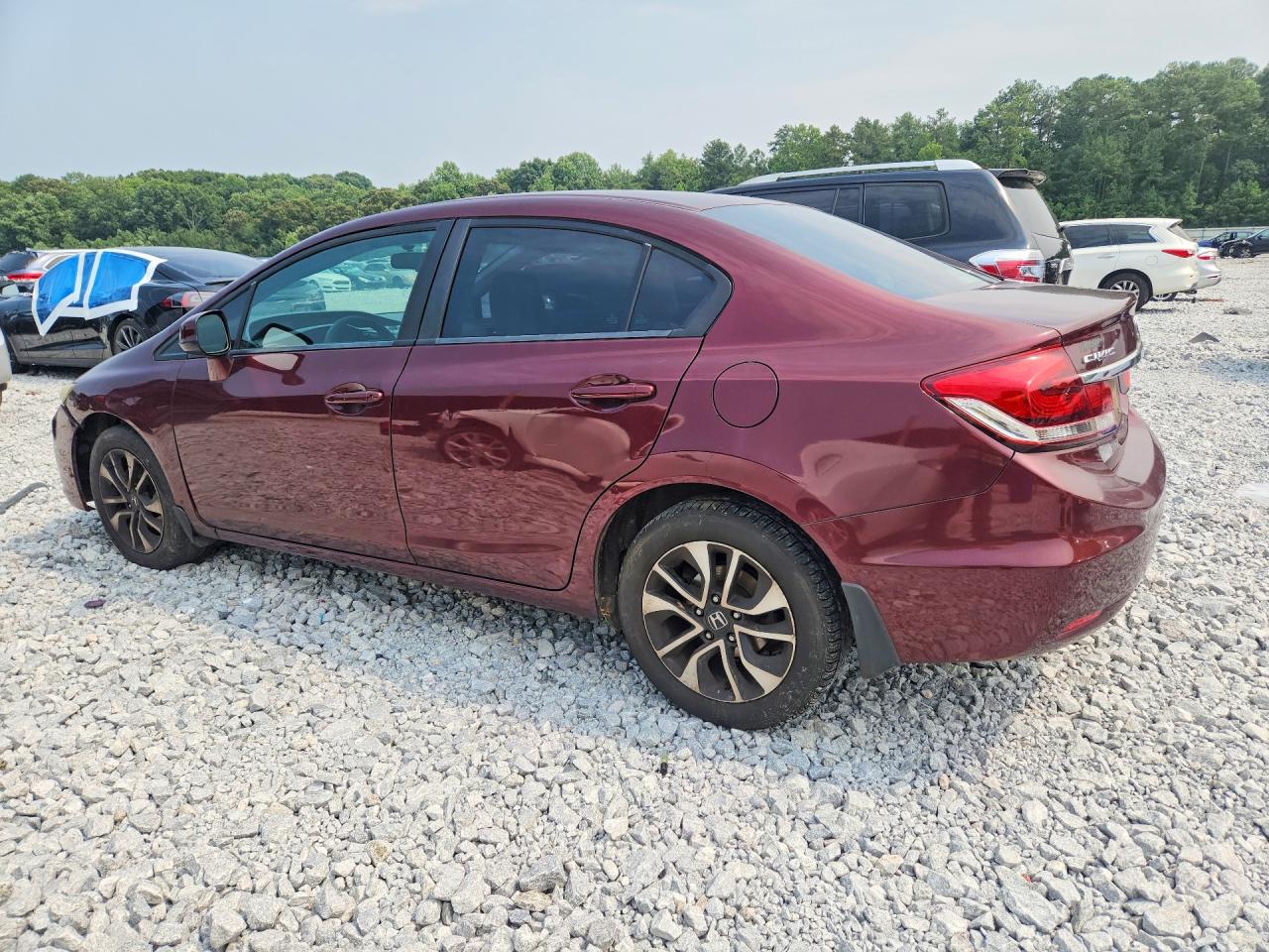 2013 Honda Civic Ex Burgundy vin: 19XFB2F85DE069079