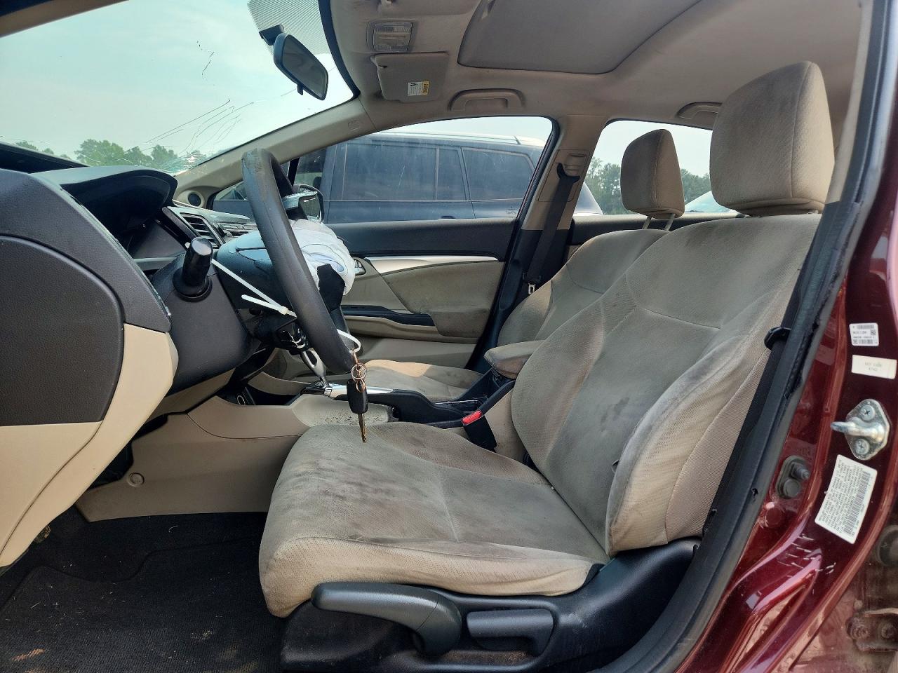 2013 Honda Civic Ex Burgundy vin: 19XFB2F85DE069079