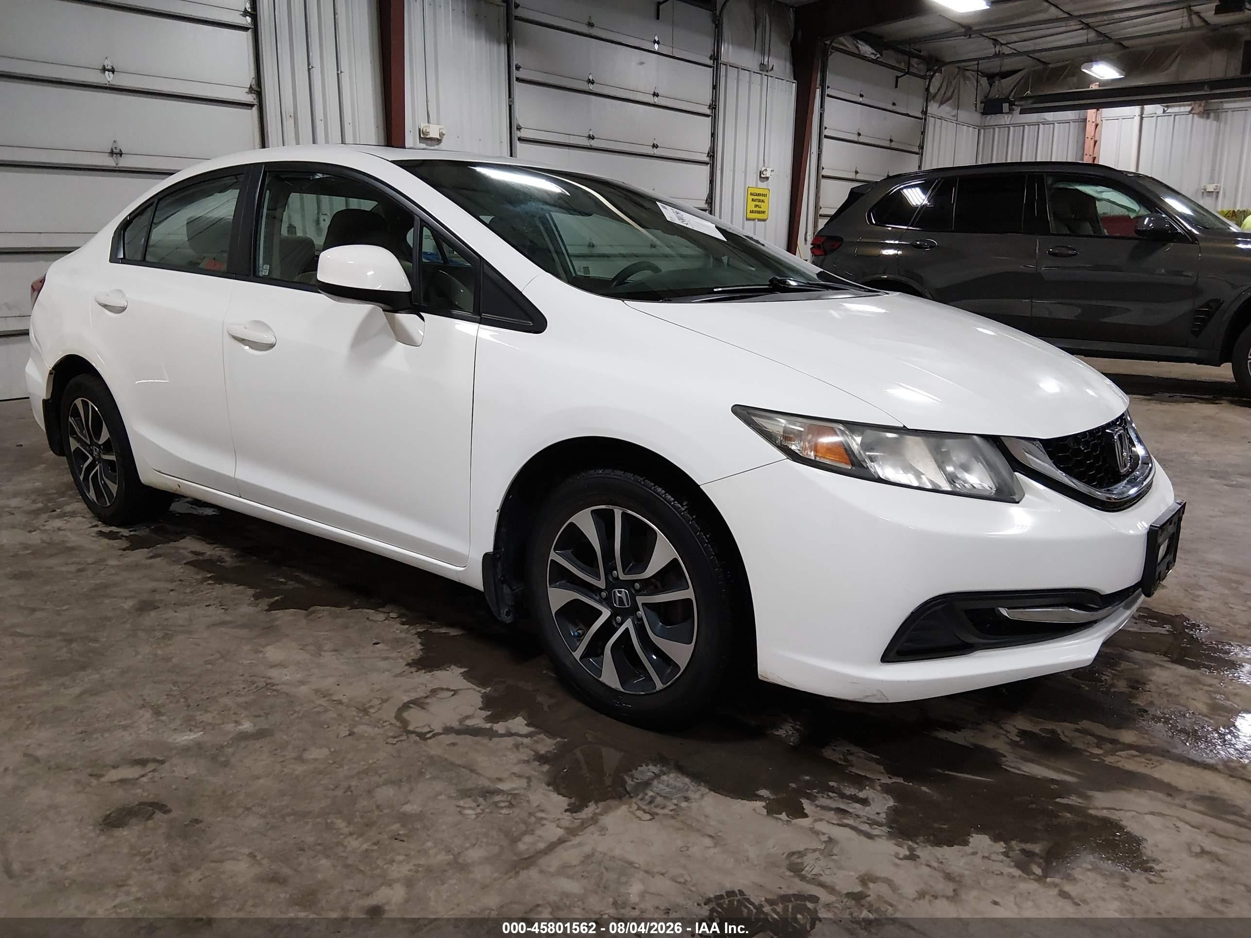 2013 Honda Civic Ex White vin: 19XFB2F85DE090921