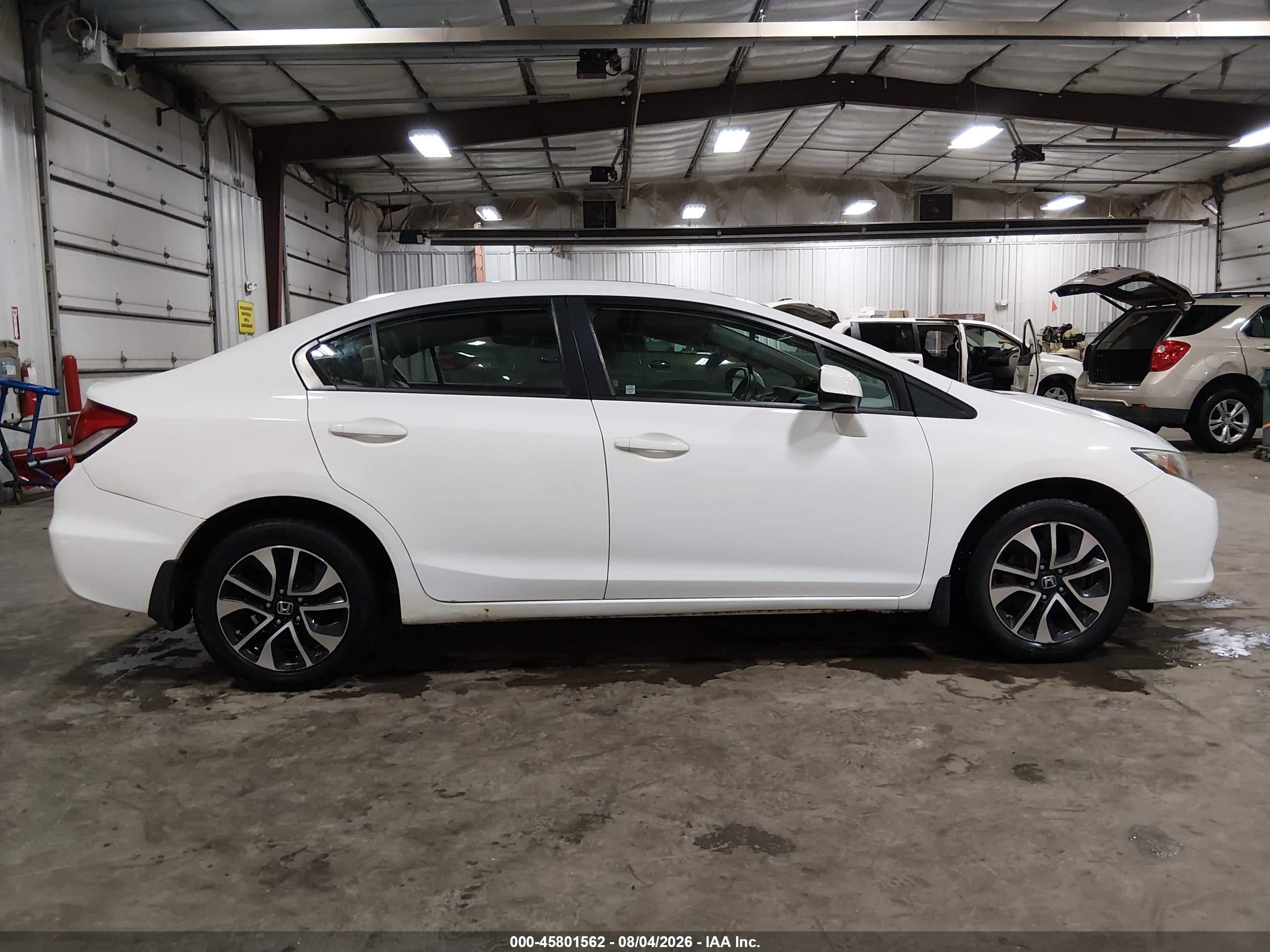 2013 Honda Civic Ex Белый vin: 19XFB2F85DE090921