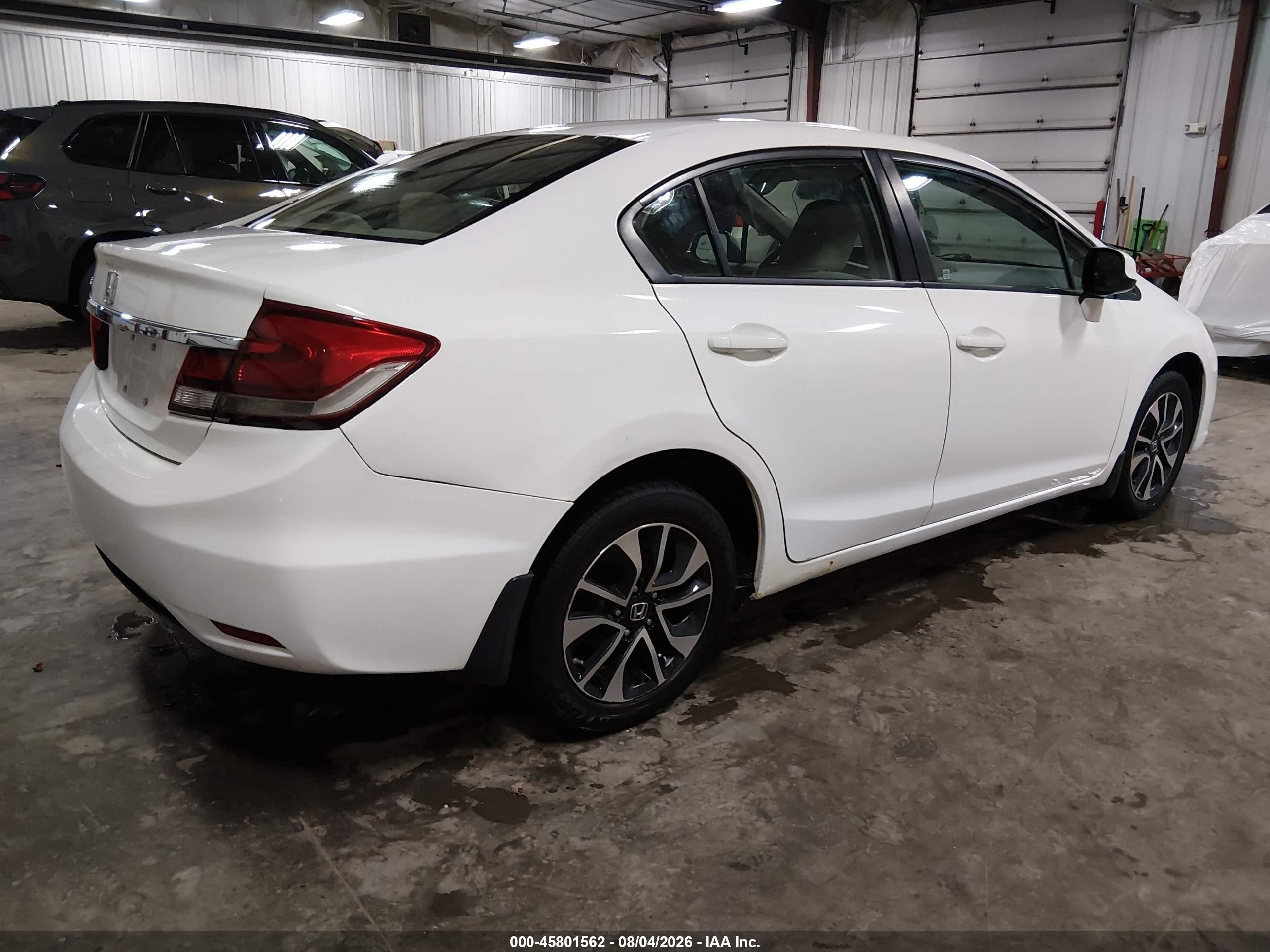 2013 Honda Civic Ex Белый vin: 19XFB2F85DE090921