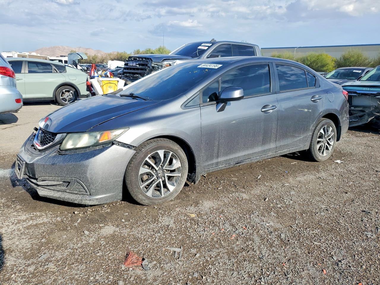 2013 Honda Civic Ex Silver vin: 19XFB2F85DE201578