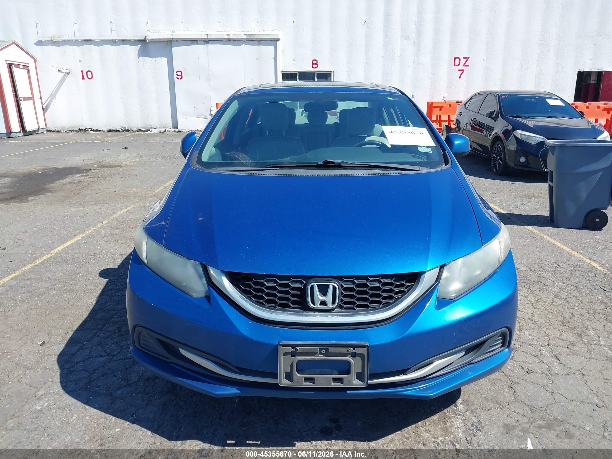 2013 Honda Civic Ex Blue vin: 19XFB2F85DE236301