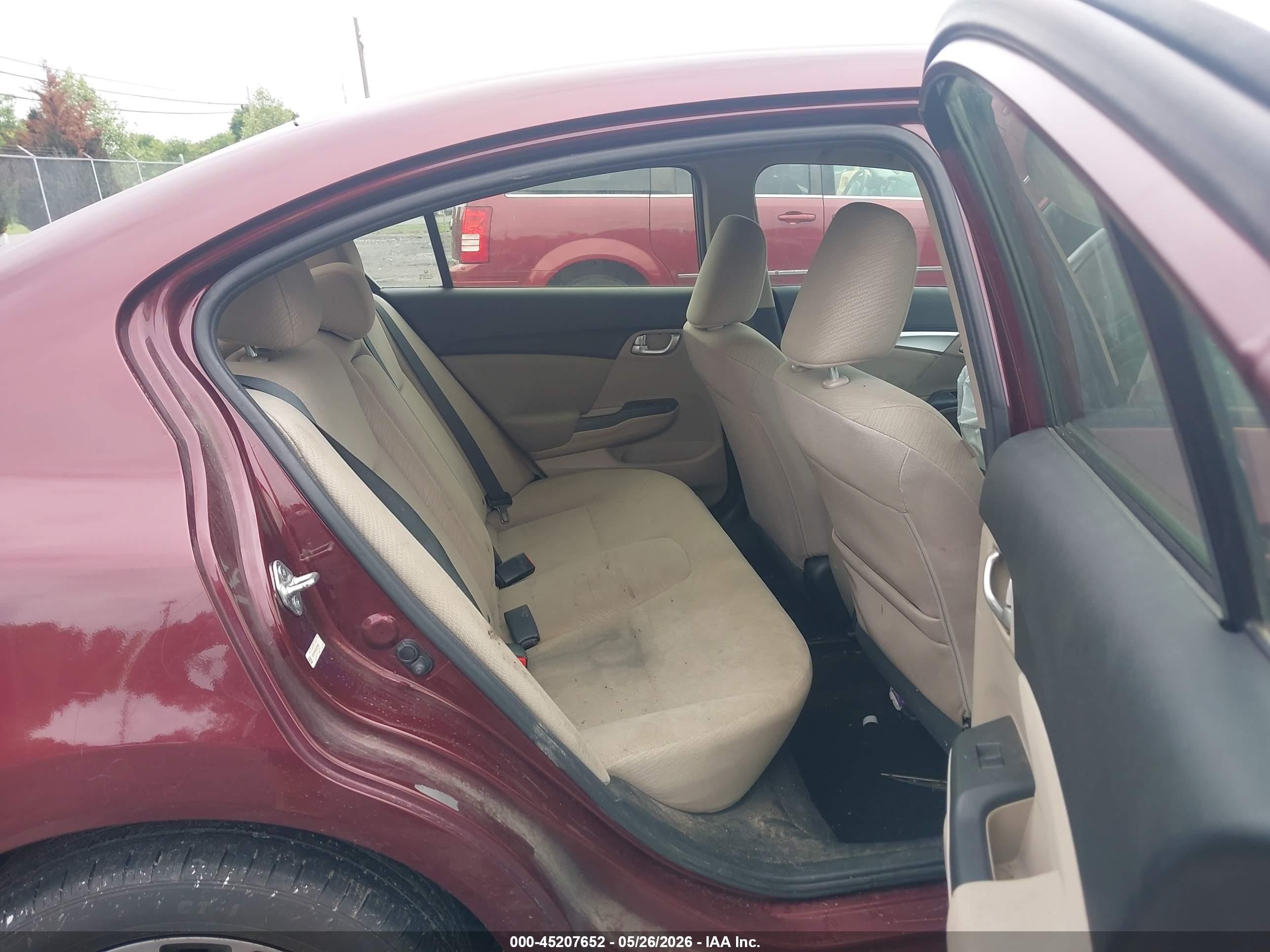 2013 Honda Civic Ex Red vin: 19XFB2F85DE237934