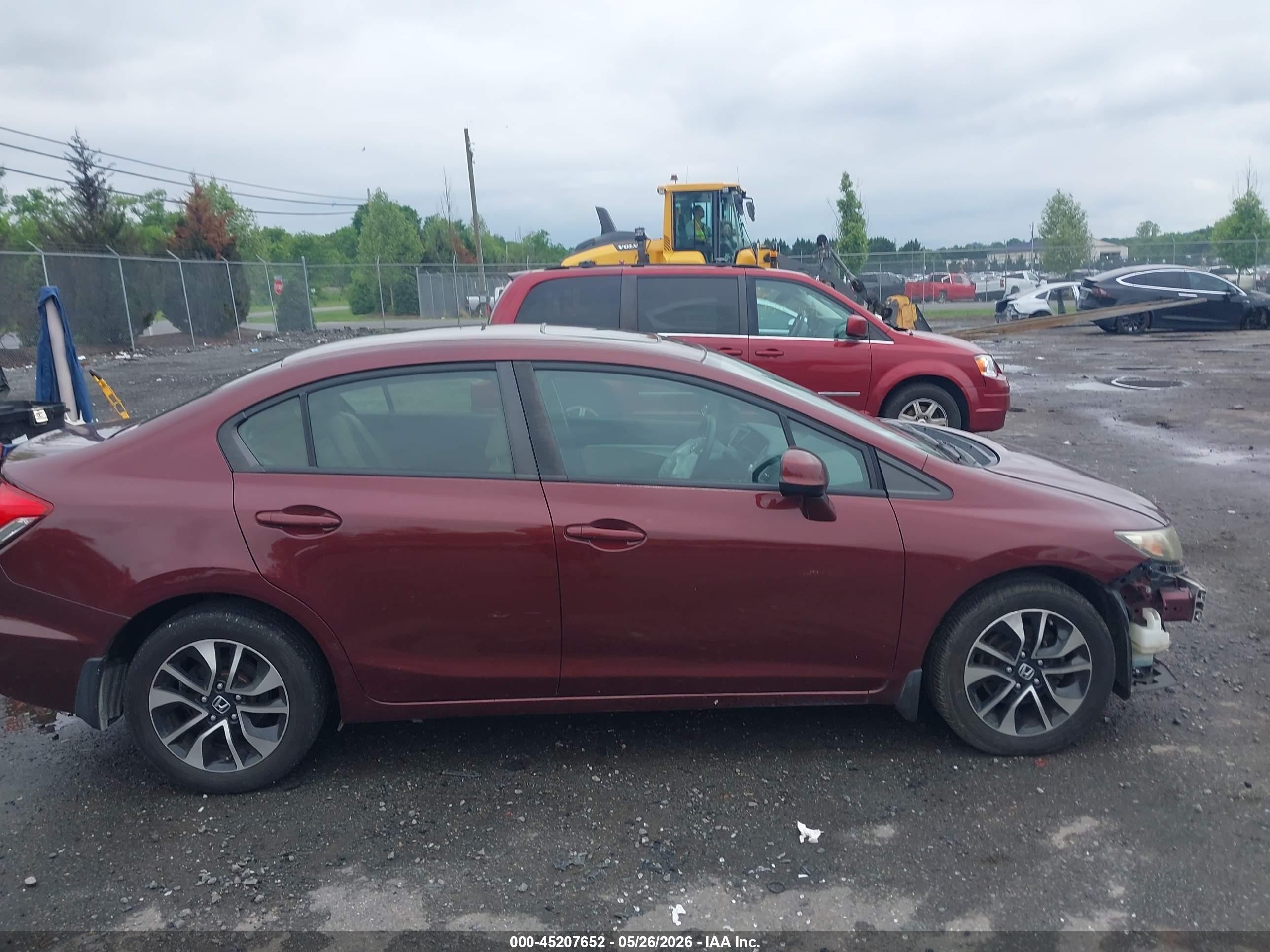 2013 Honda Civic Ex Red vin: 19XFB2F85DE237934