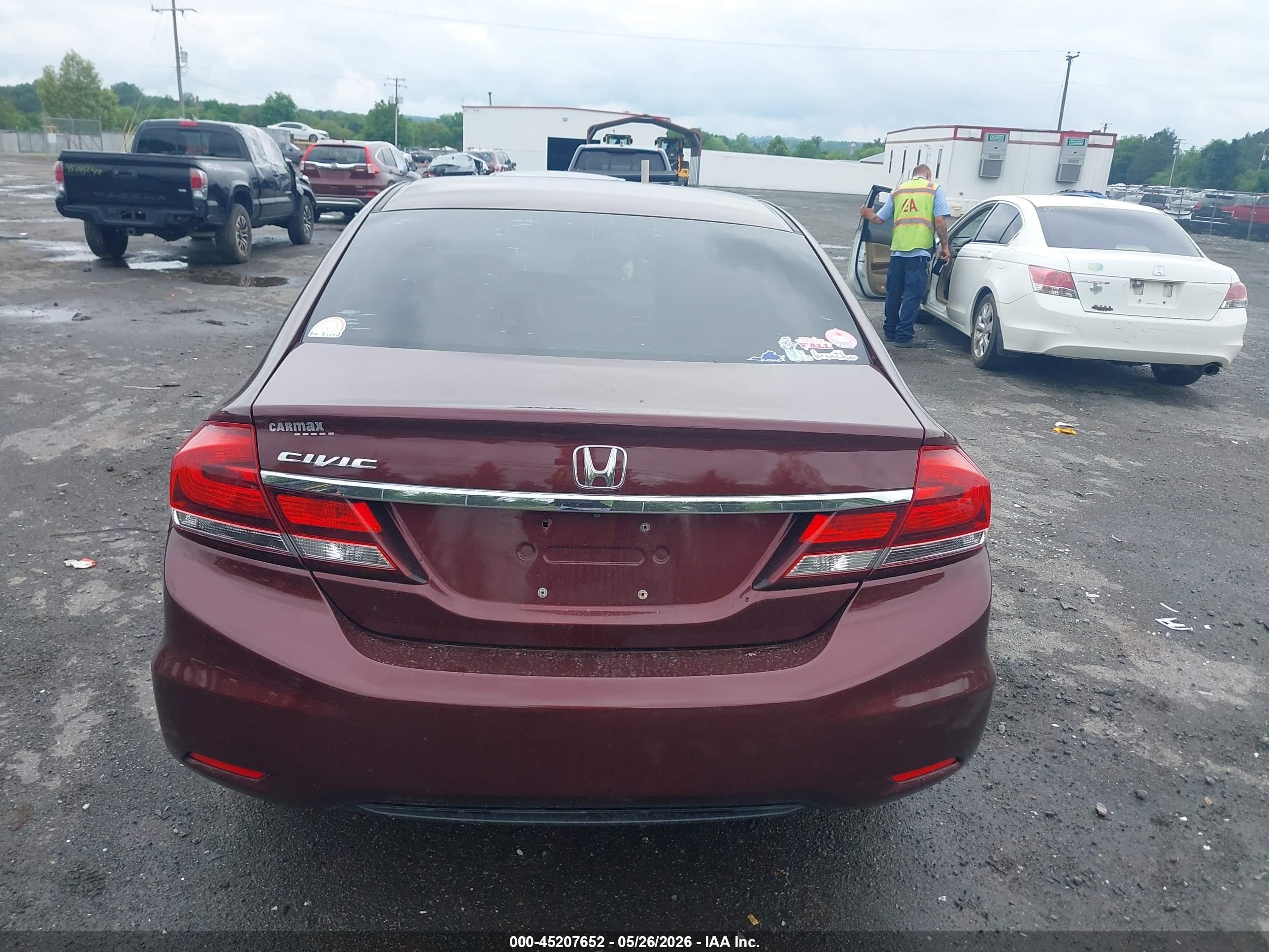 2013 Honda Civic Ex Red vin: 19XFB2F85DE237934