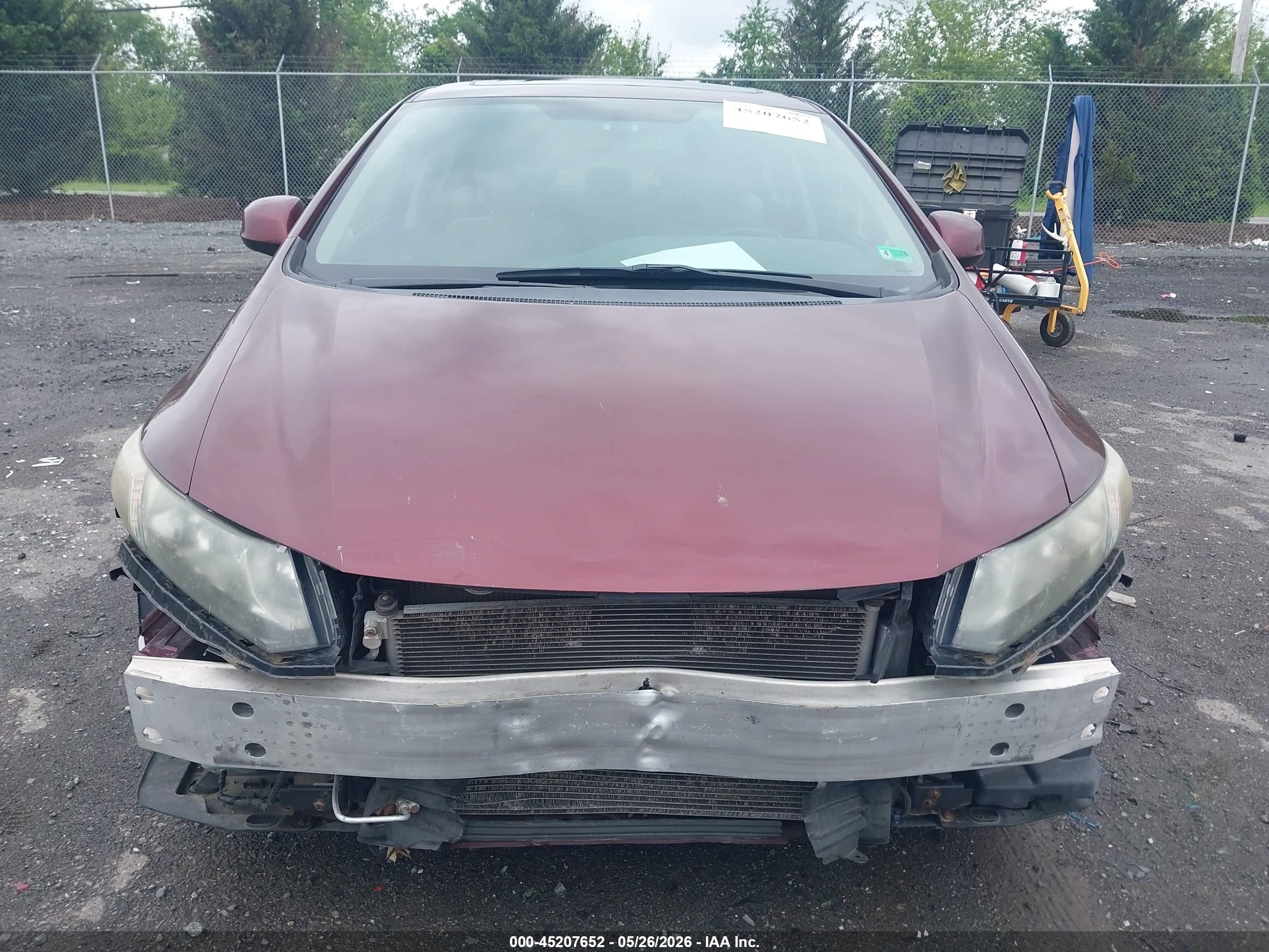 2013 Honda Civic Ex Red vin: 19XFB2F85DE237934