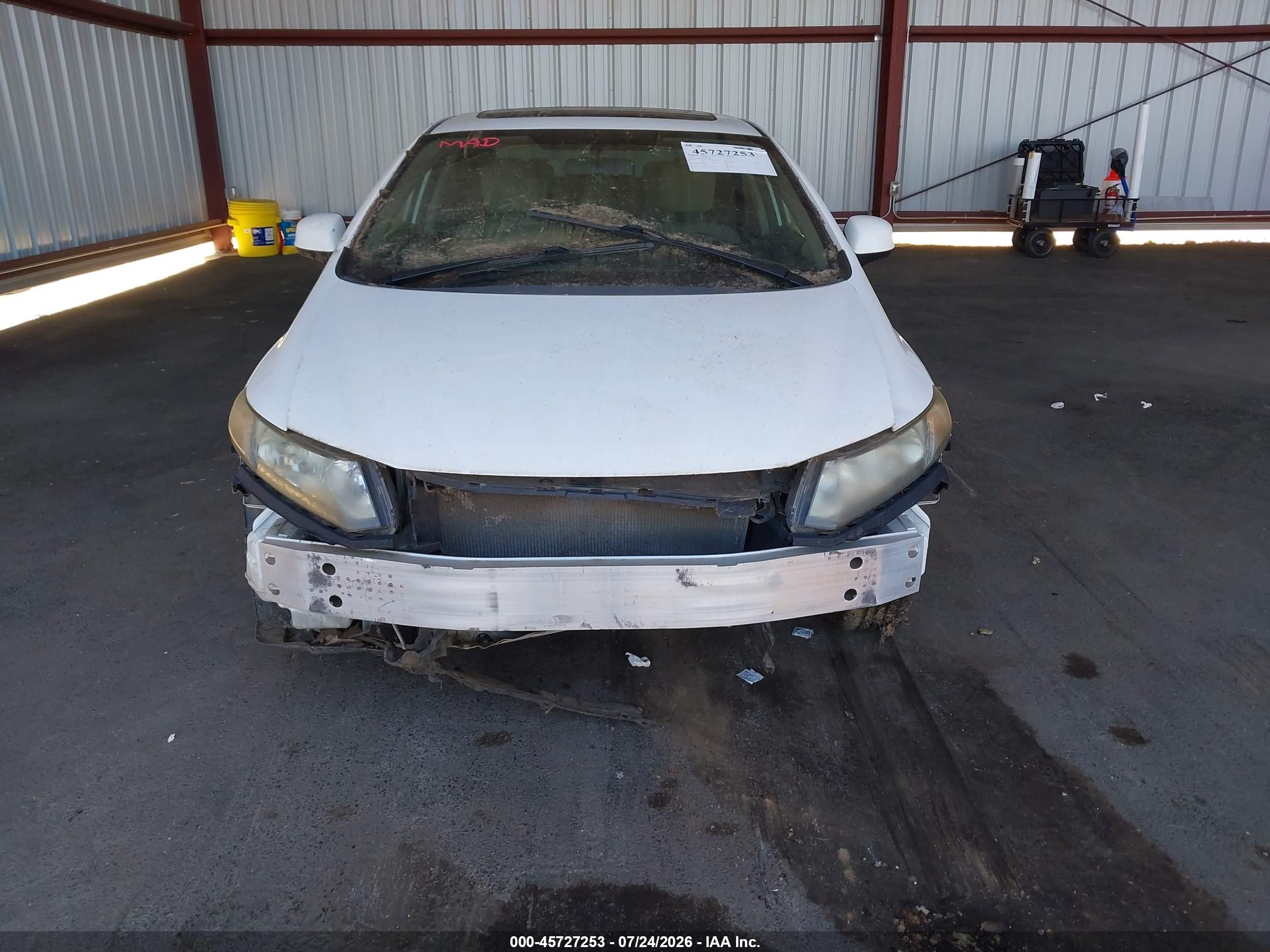 2013 Honda Civic Ex Белый vin: 19XFB2F85DE249680