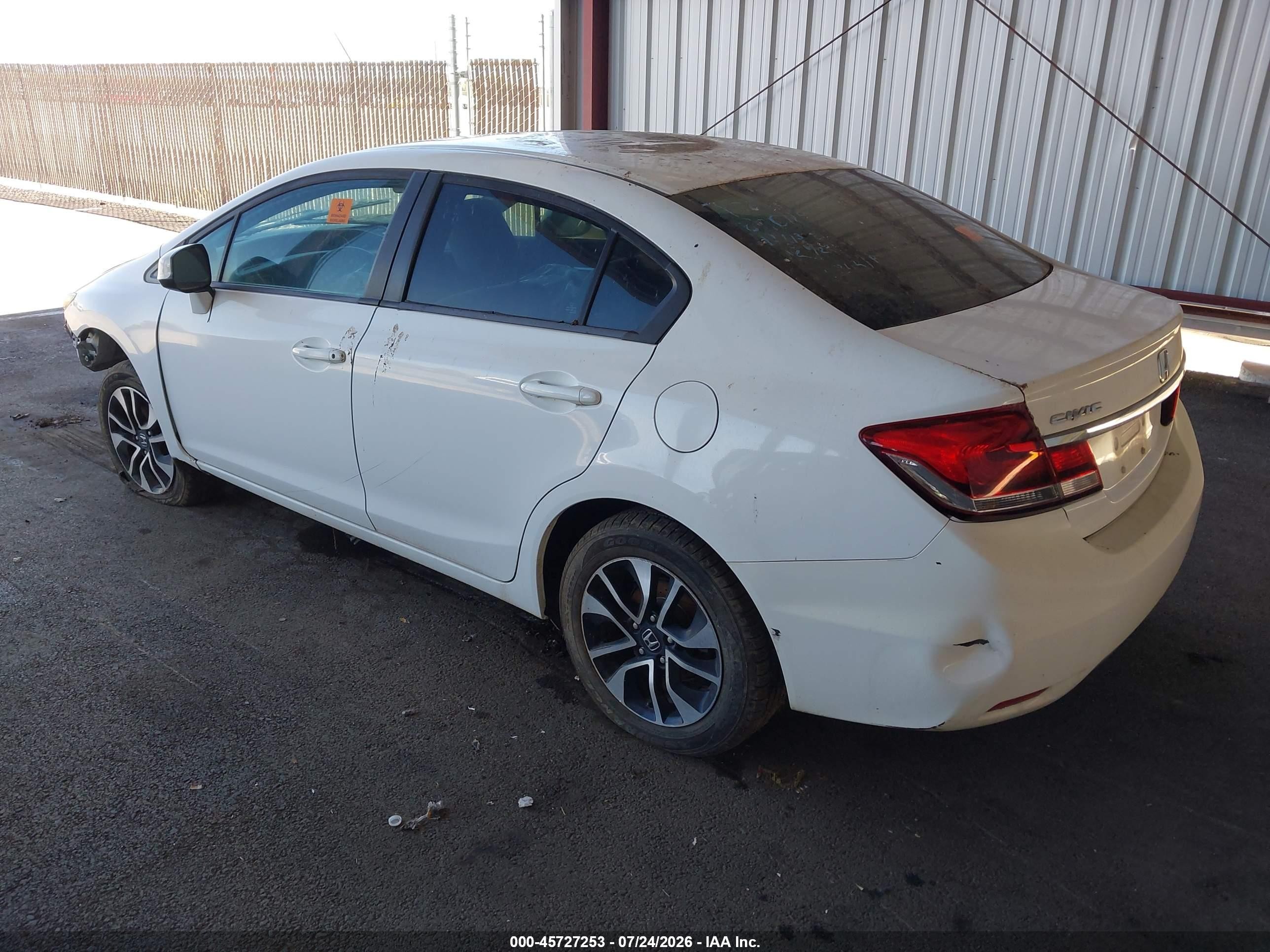 2013 Honda Civic Ex Белый vin: 19XFB2F85DE249680