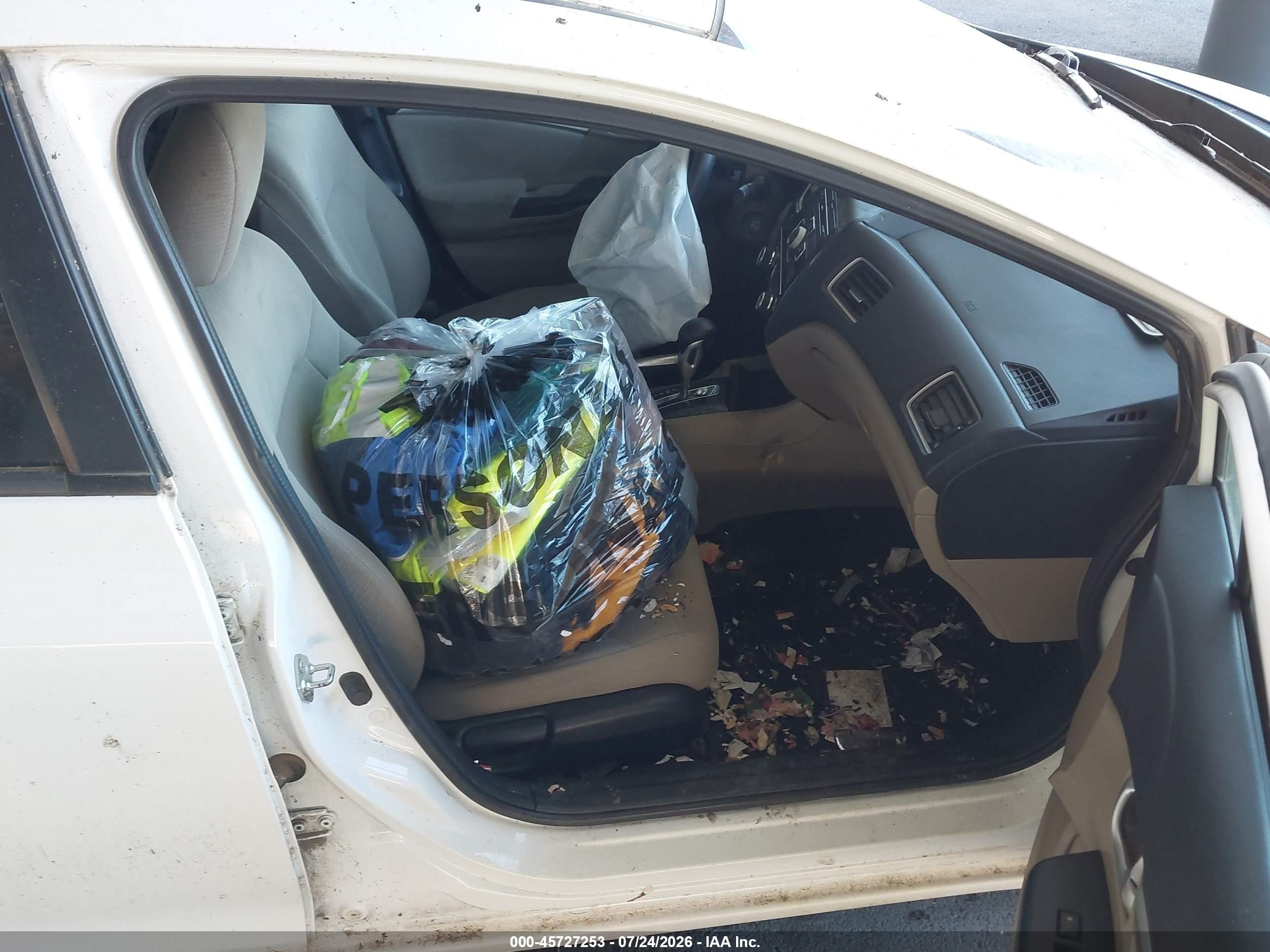 2013 Honda Civic Ex Белый vin: 19XFB2F85DE249680