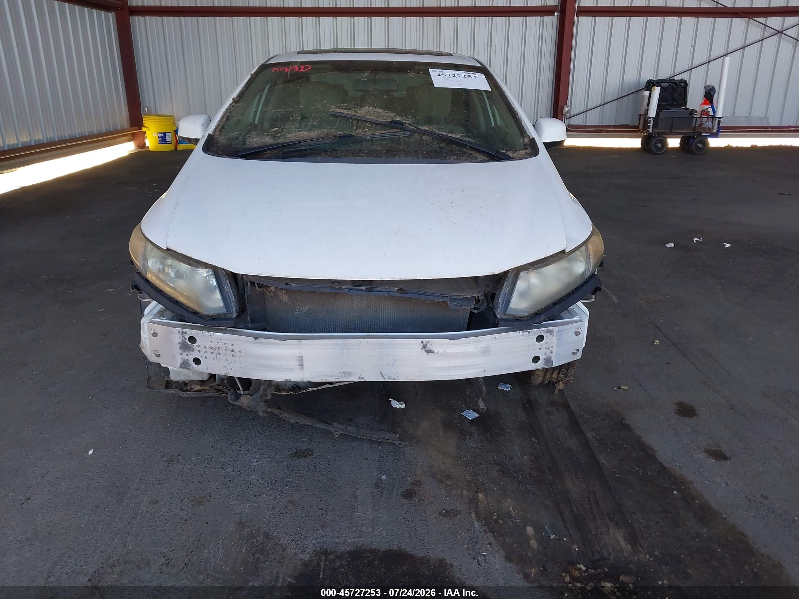 2013 Honda Civic Ex Белый vin: 19XFB2F85DE249680