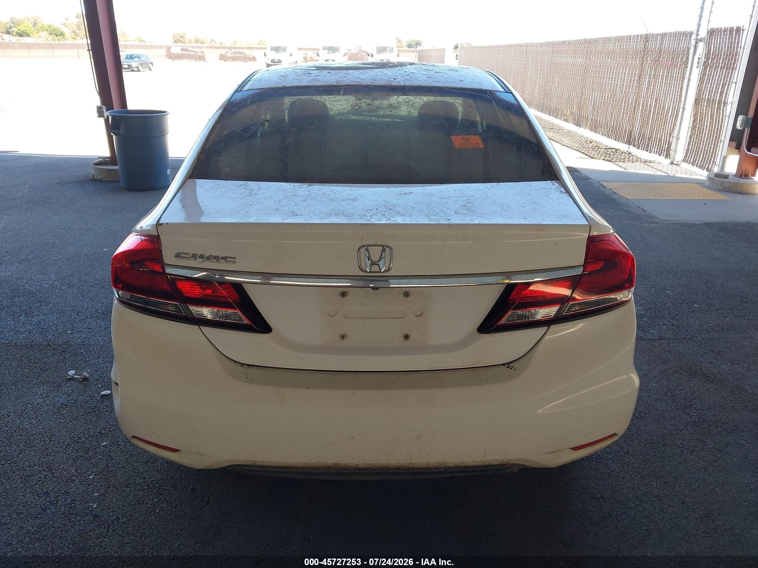2013 Honda Civic Ex Белый vin: 19XFB2F85DE249680