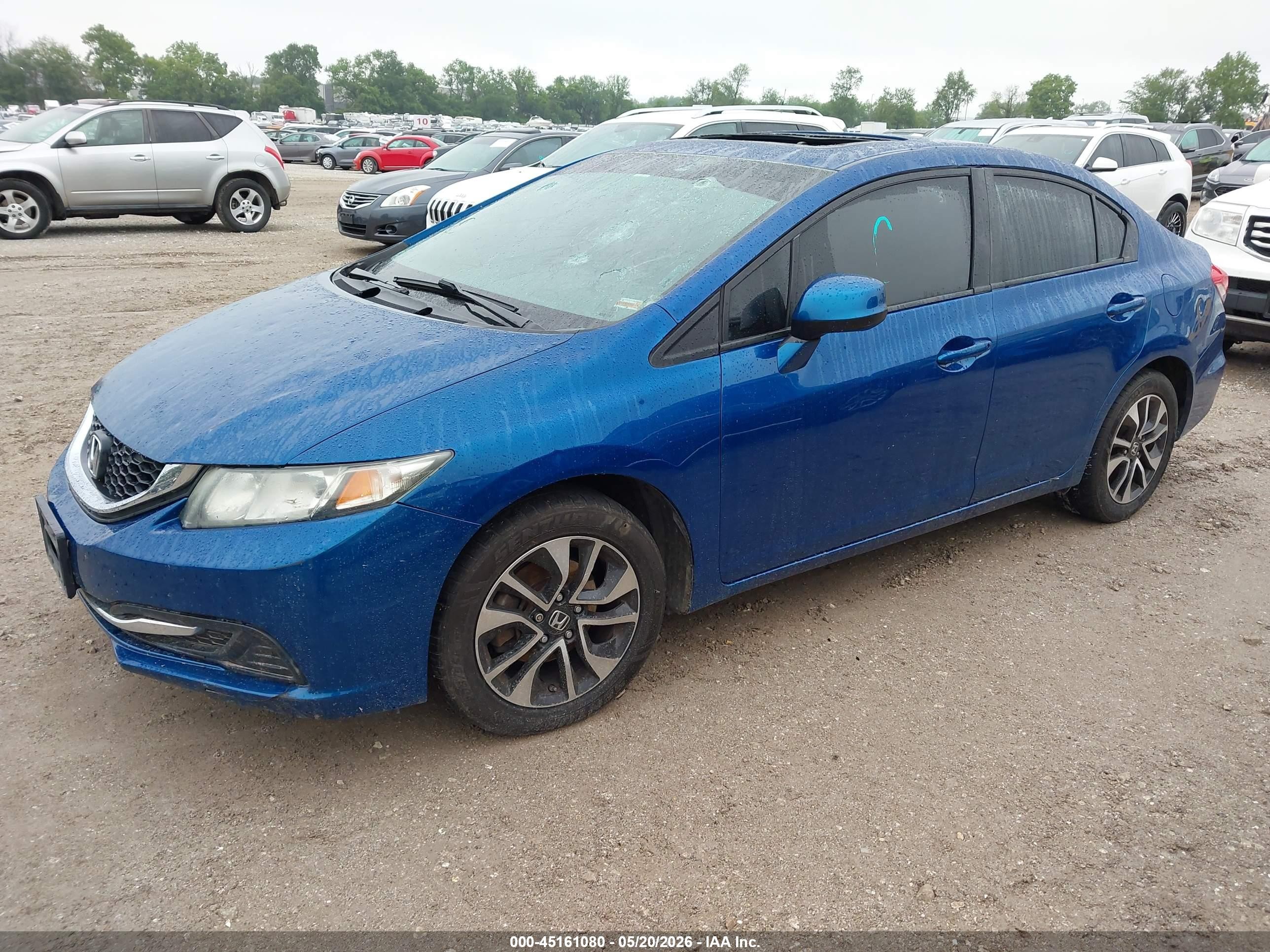 2013 Honda Civic Ex Blue vin: 19XFB2F85DE251266