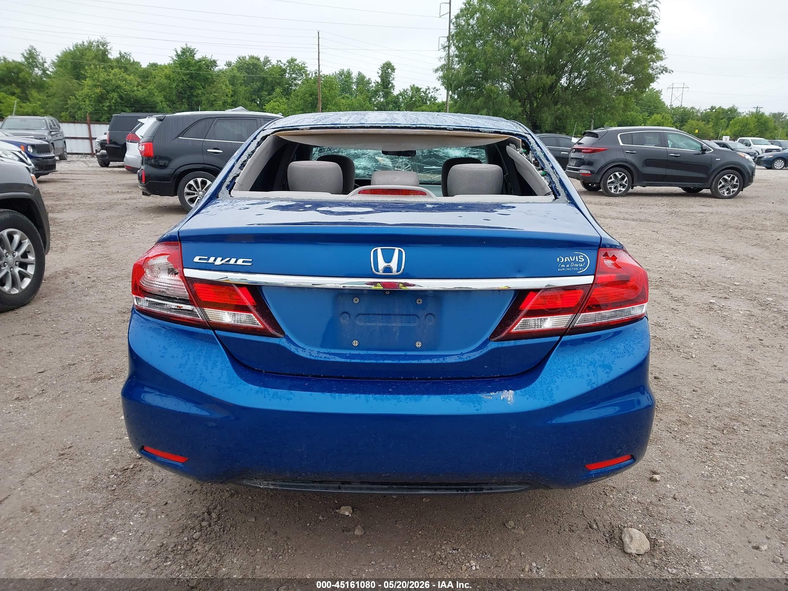 2013 Honda Civic Ex Blue vin: 19XFB2F85DE251266