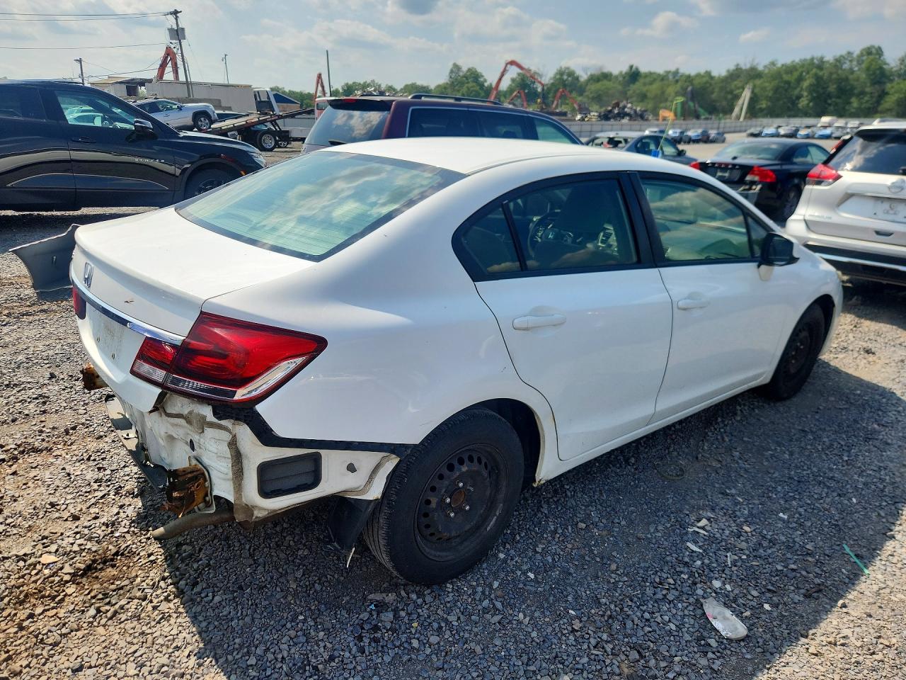 2013 Honda Civic Ex White vin: 19XFB2F85DE252286