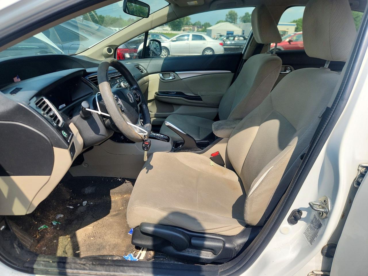 2013 Honda Civic Ex White vin: 19XFB2F85DE252286