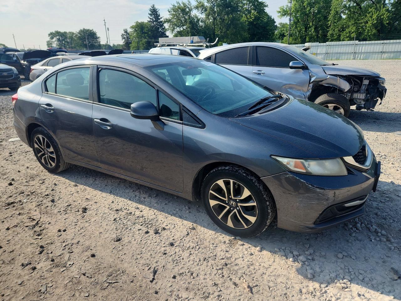 2013 Honda Civic Ex Gray vin: 19XFB2F85DE258265