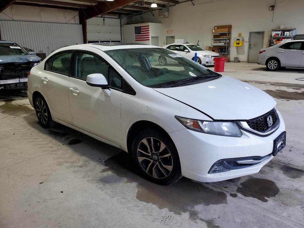 2013 Honda Civic Ex White vin: 19XFB2F85DE268908