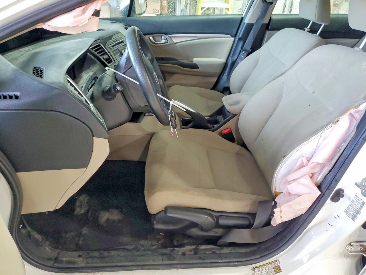 2013 Honda Civic Ex White vin: 19XFB2F85DE268908