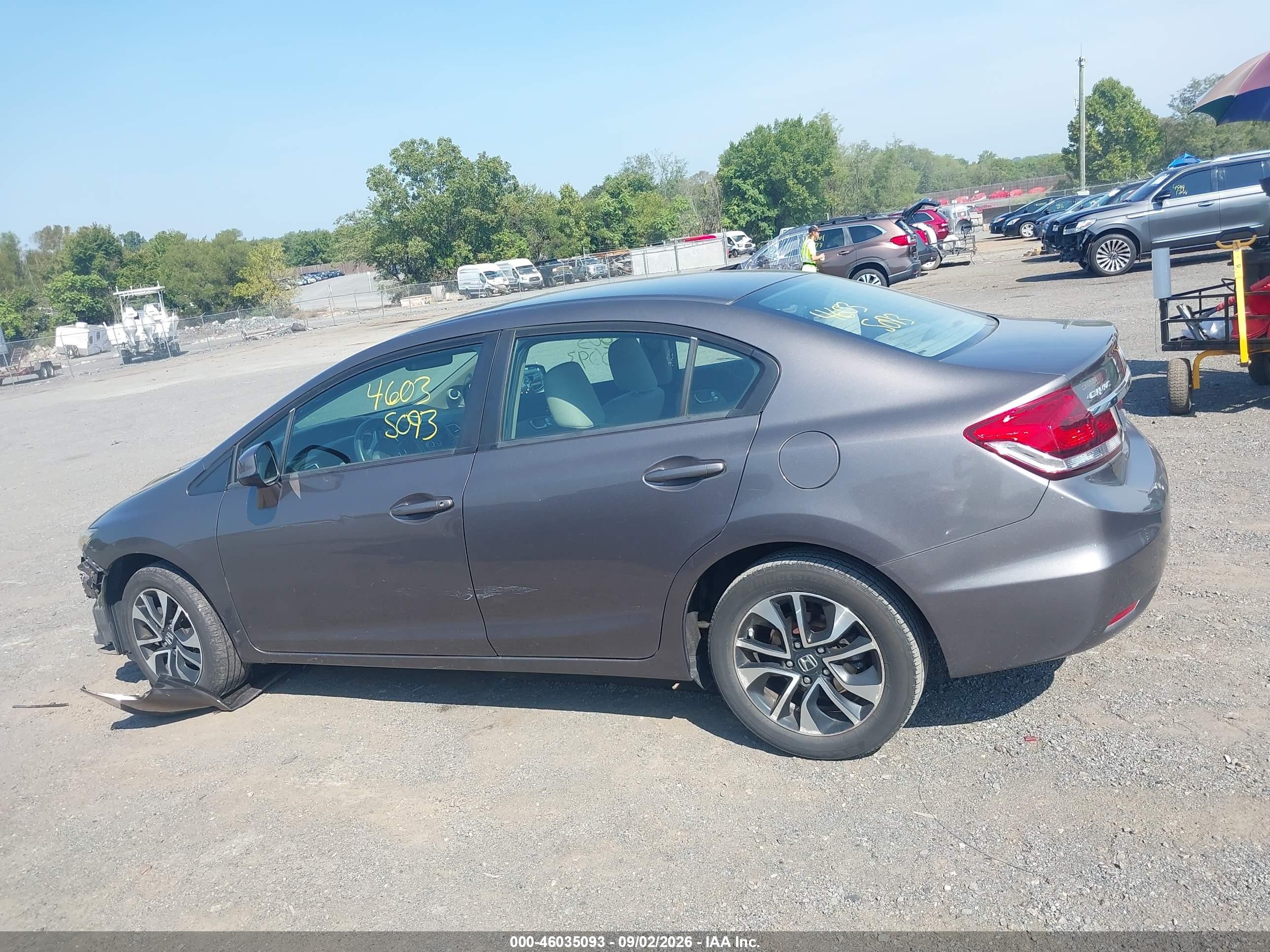 2013 Honda Civic Ex Gray vin: 19XFB2F85DE273977