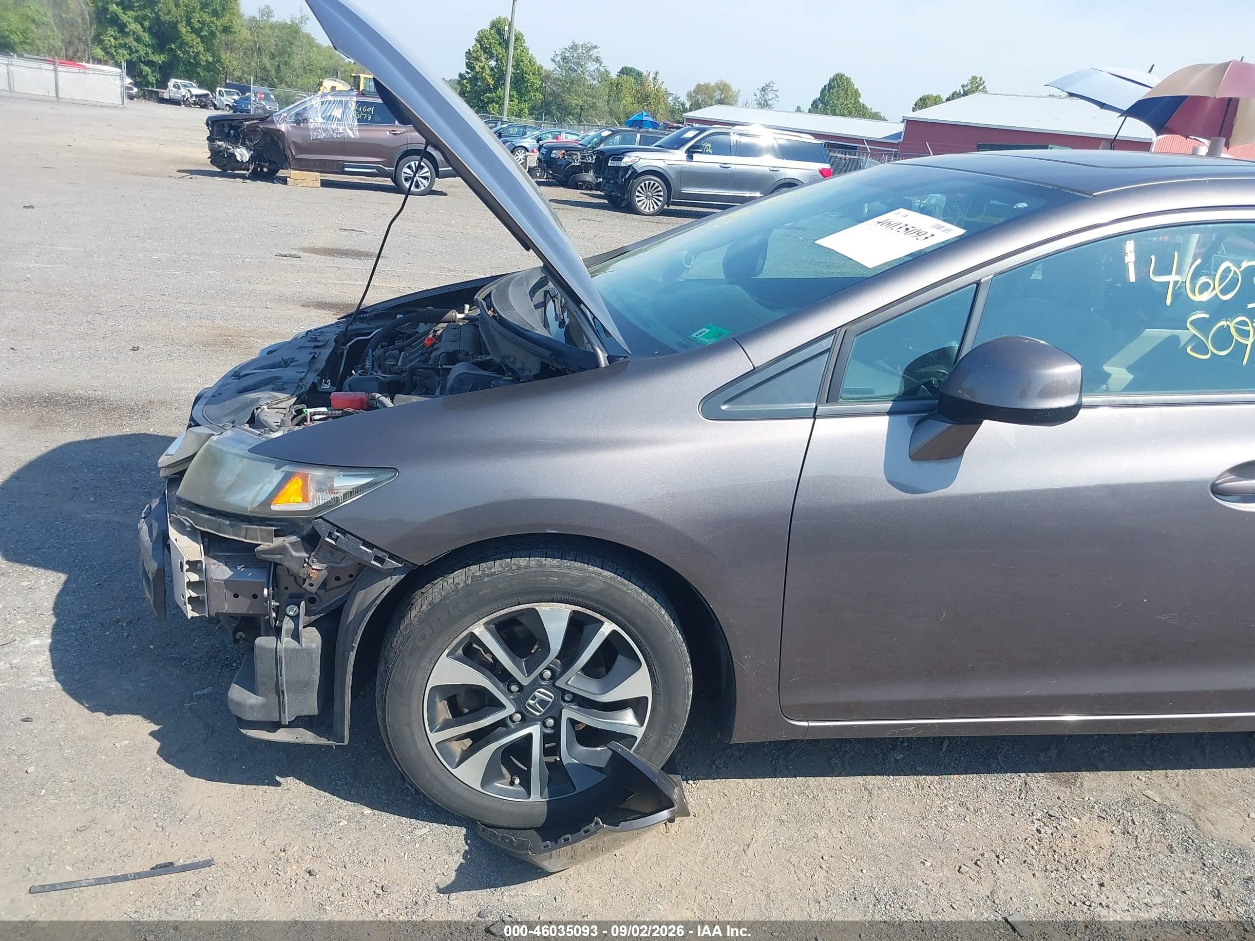2013 Honda Civic Ex Gray vin: 19XFB2F85DE273977