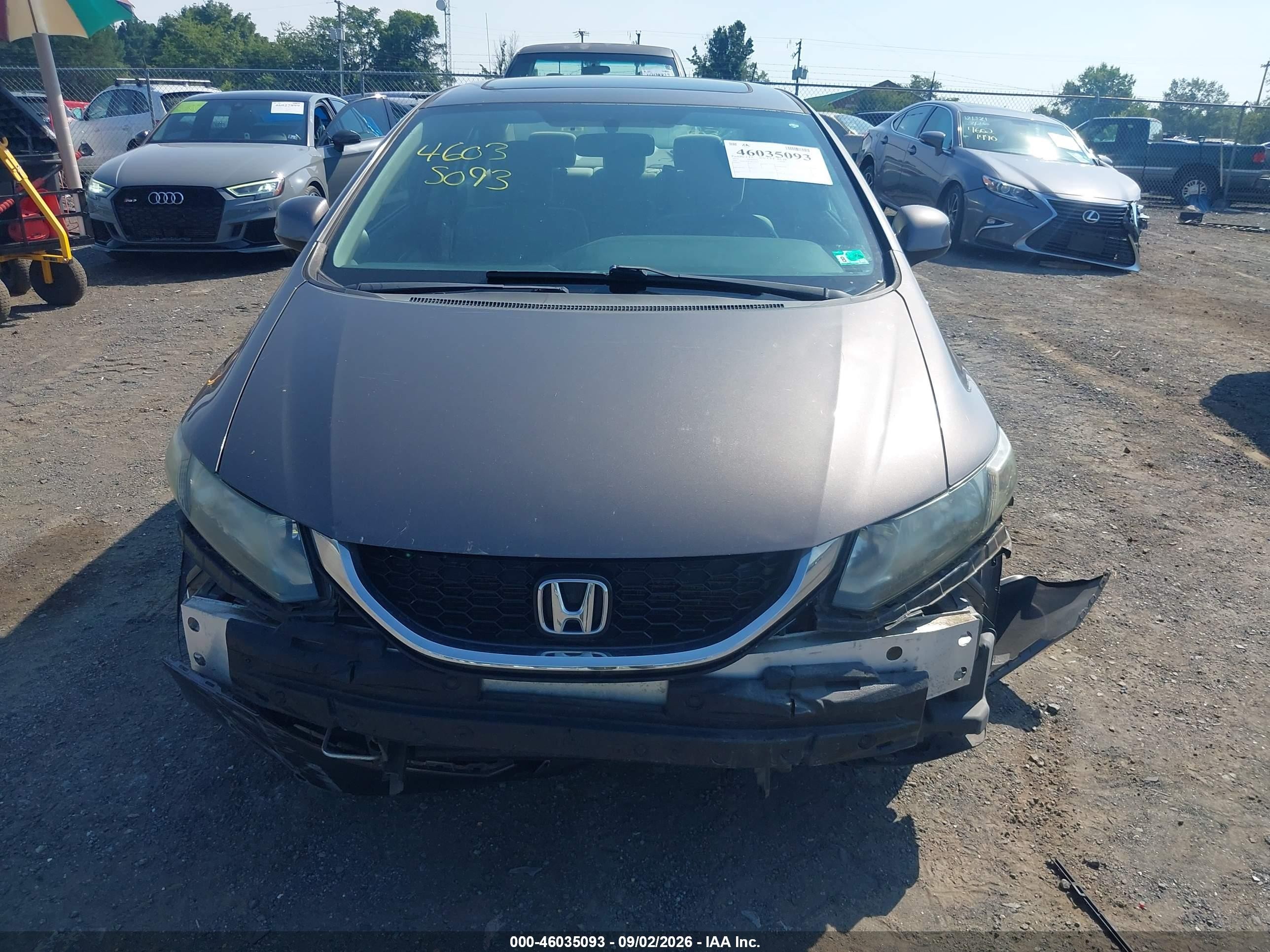 2013 Honda Civic Ex Gray vin: 19XFB2F85DE273977